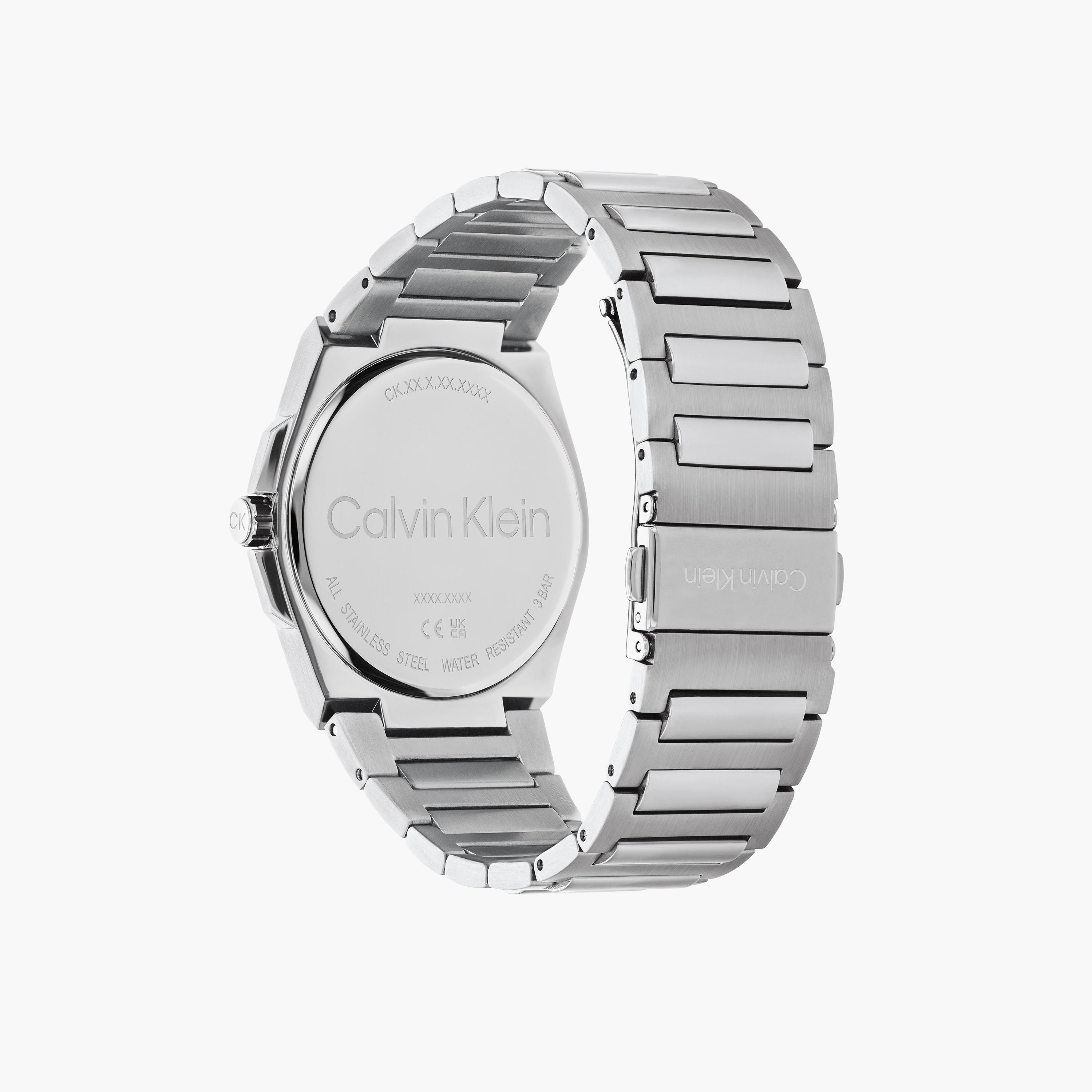 كالفن كلاين- ساعة للرجال 41 ملم تناظرية من الستانلس ستيل باللون الفضي | 25200456-men-watchesandjewellery-watches-image-3
