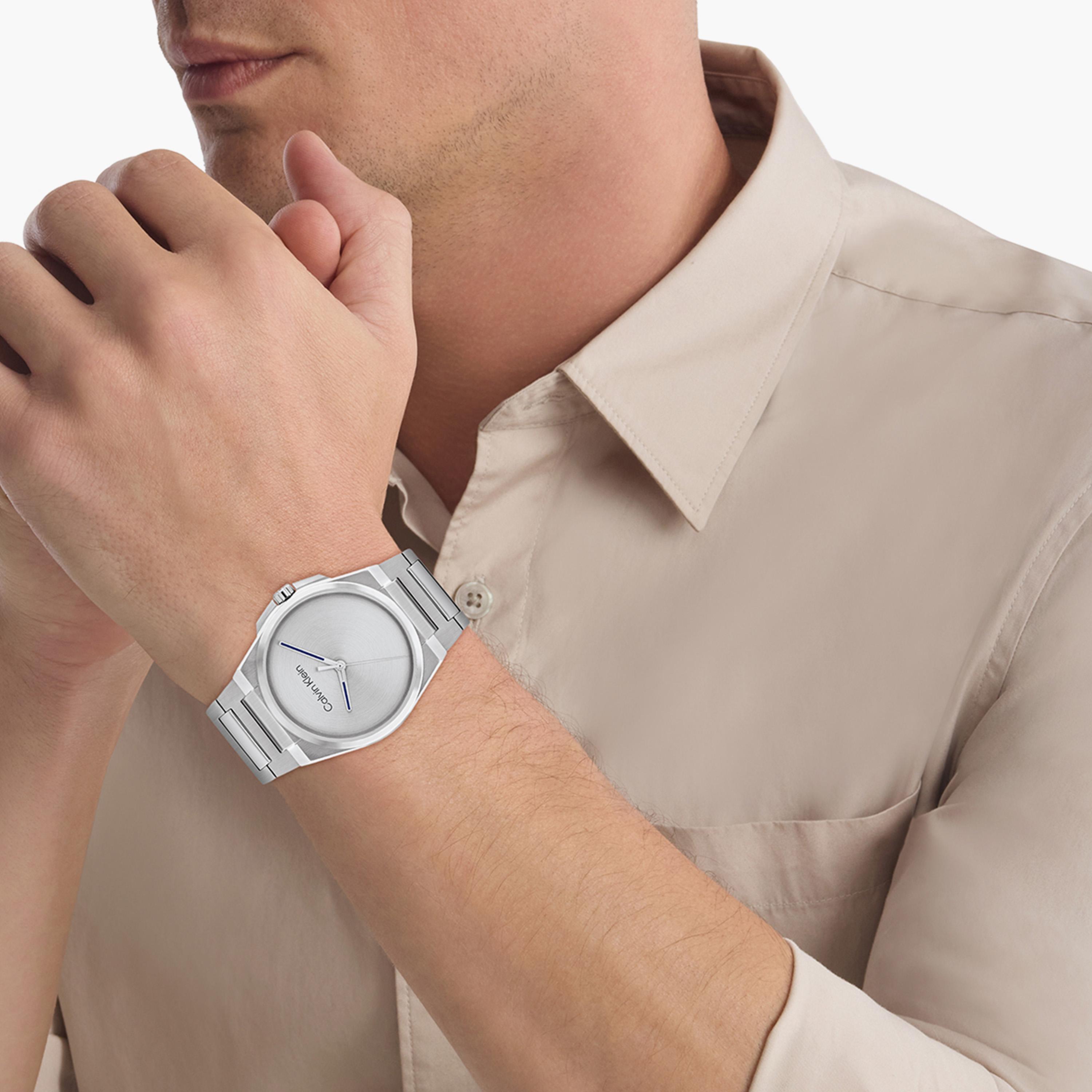كالفن كلاين- ساعة للرجال 41 ملم تناظرية من الستانلس ستيل باللون الفضي | 25200456-men-watchesandjewellery-watches-image-4