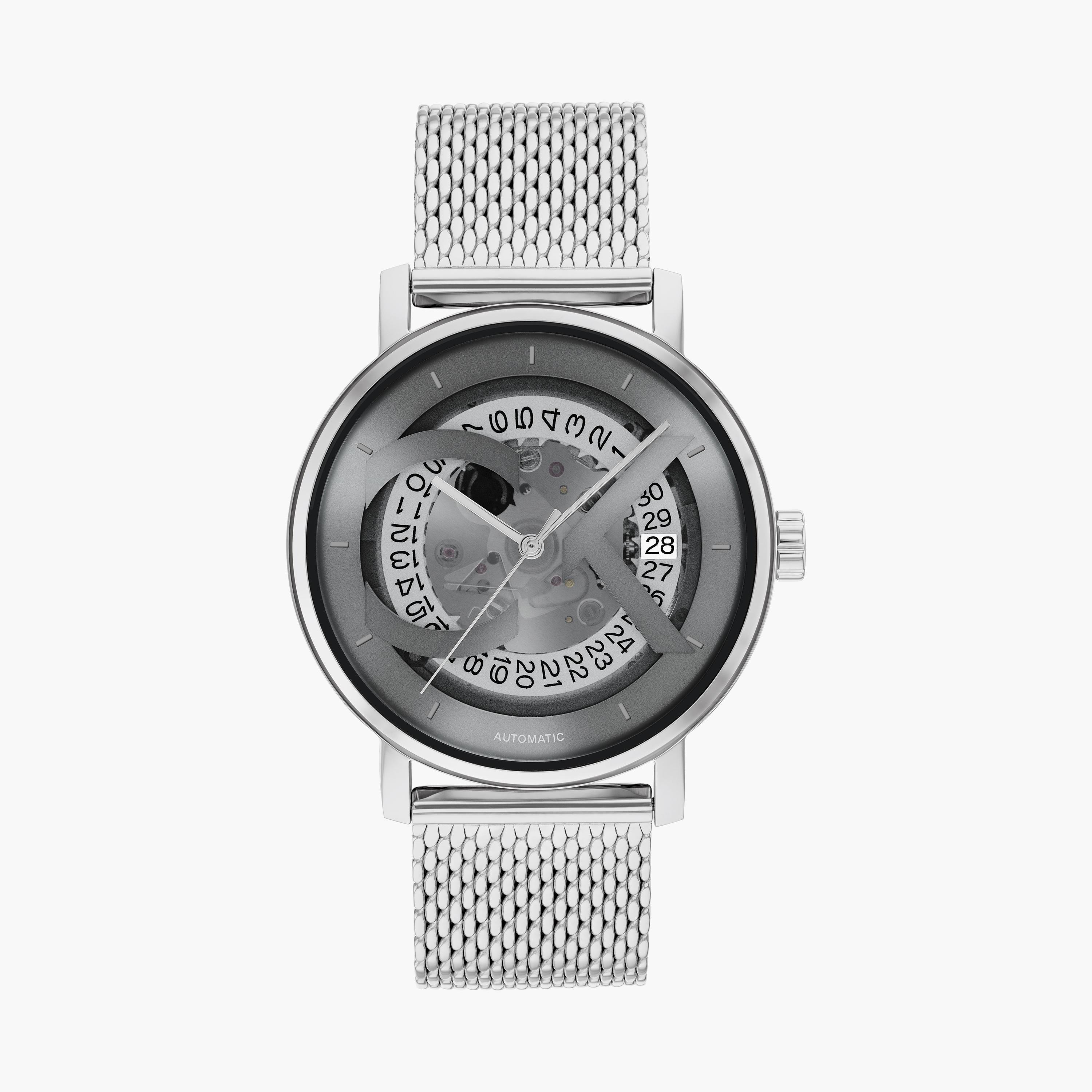 Calvin Klein Unisex 40 MM Silver Automatic Stainless Steel Watch | 25300004-men-watchesandjewellery-watches-image-1