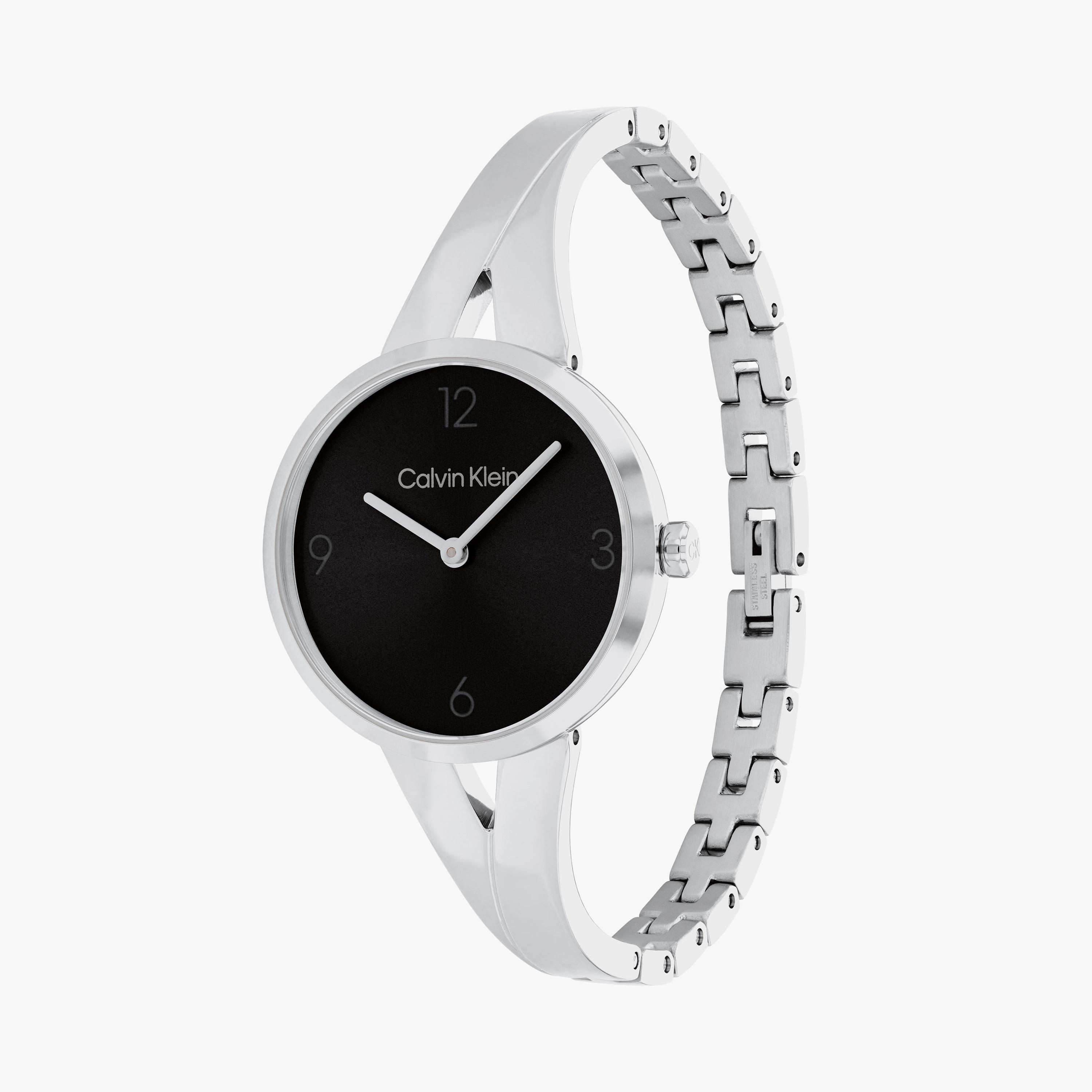 كالفن كلاين- ساعة للنساء 30 ملم تناظرية فضية من الستانلس ستيل| 25100026-women-watchesandjewellery-watches-image-2