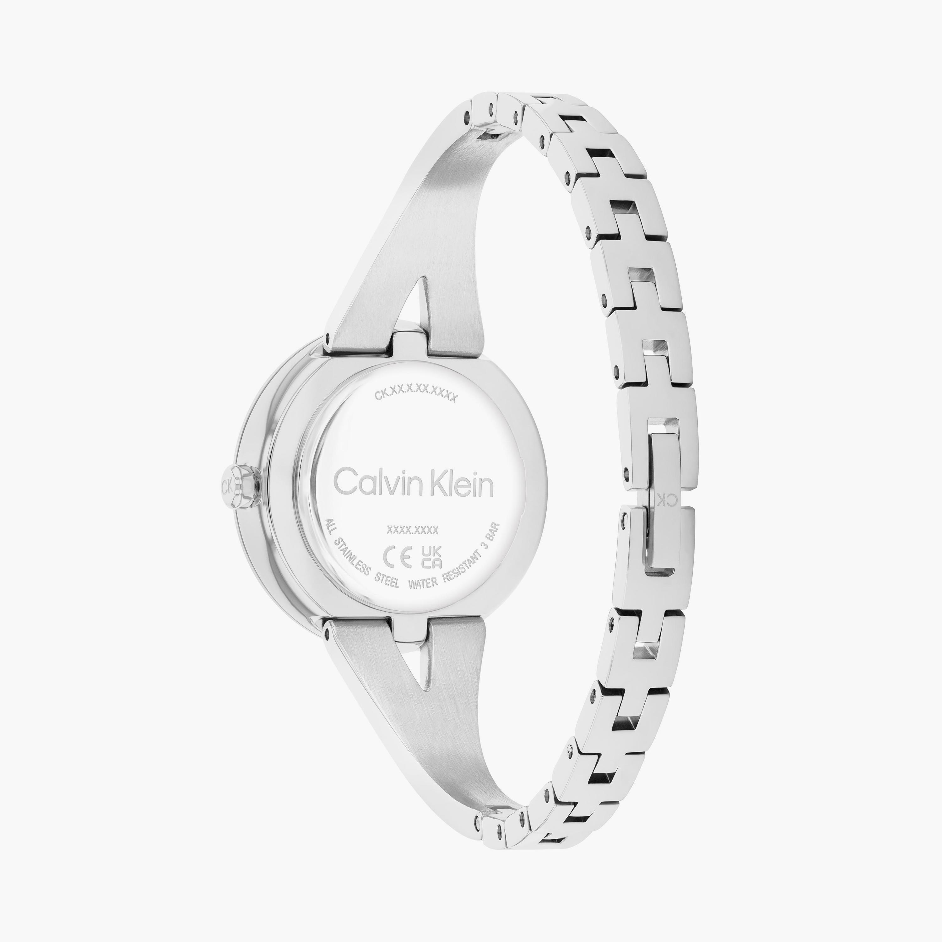 كالفن كلاين- ساعة للنساء 30 ملم تناظرية فضية من الستانلس ستيل| 25100026-women-watchesandjewellery-watches-image-3