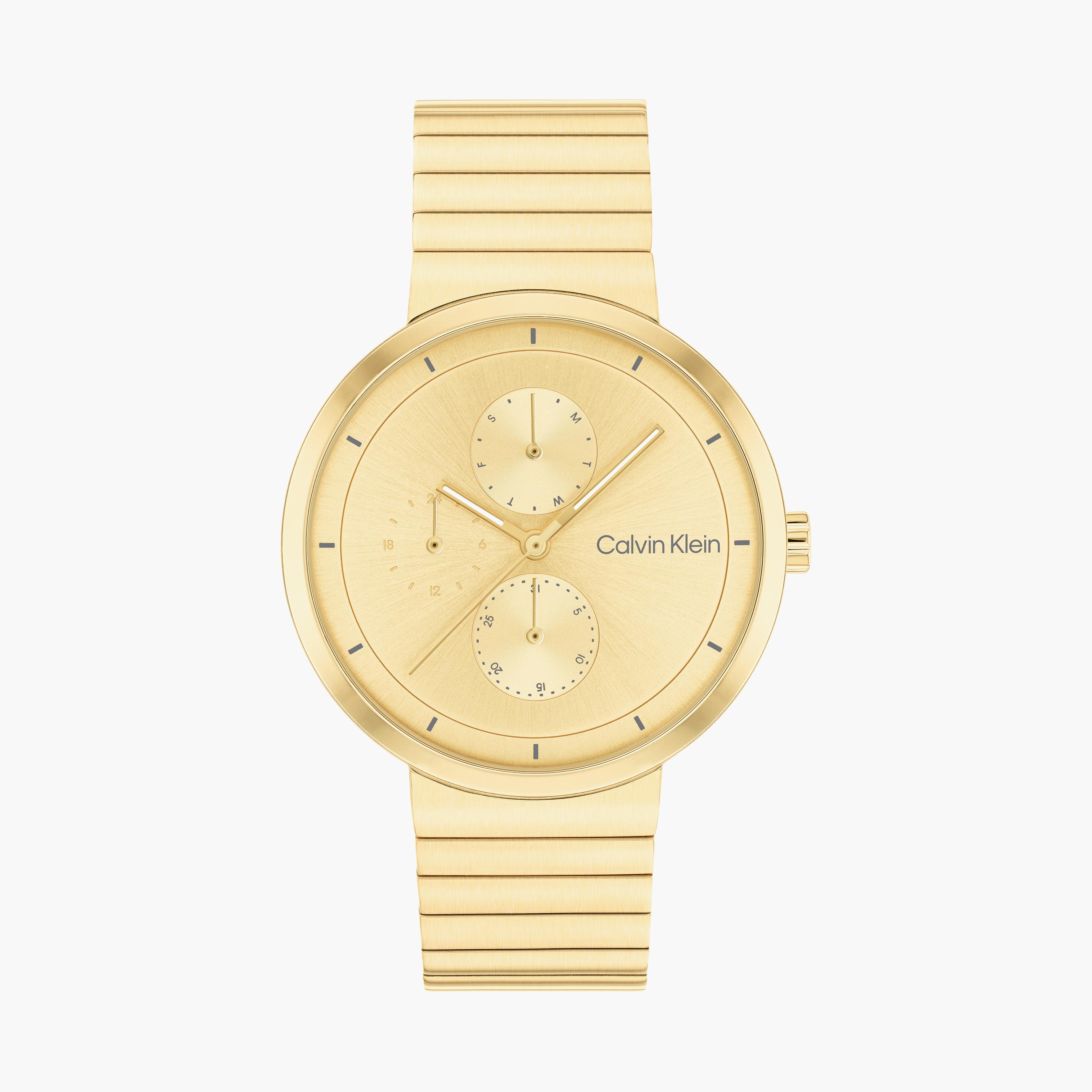 كالفن كلاين- ساعة للنساء 36 ملم من الستانلس ستيلباللون الذهبي الكرونوغراف | 25100030-women-watchesandjewellery-watches-image-1