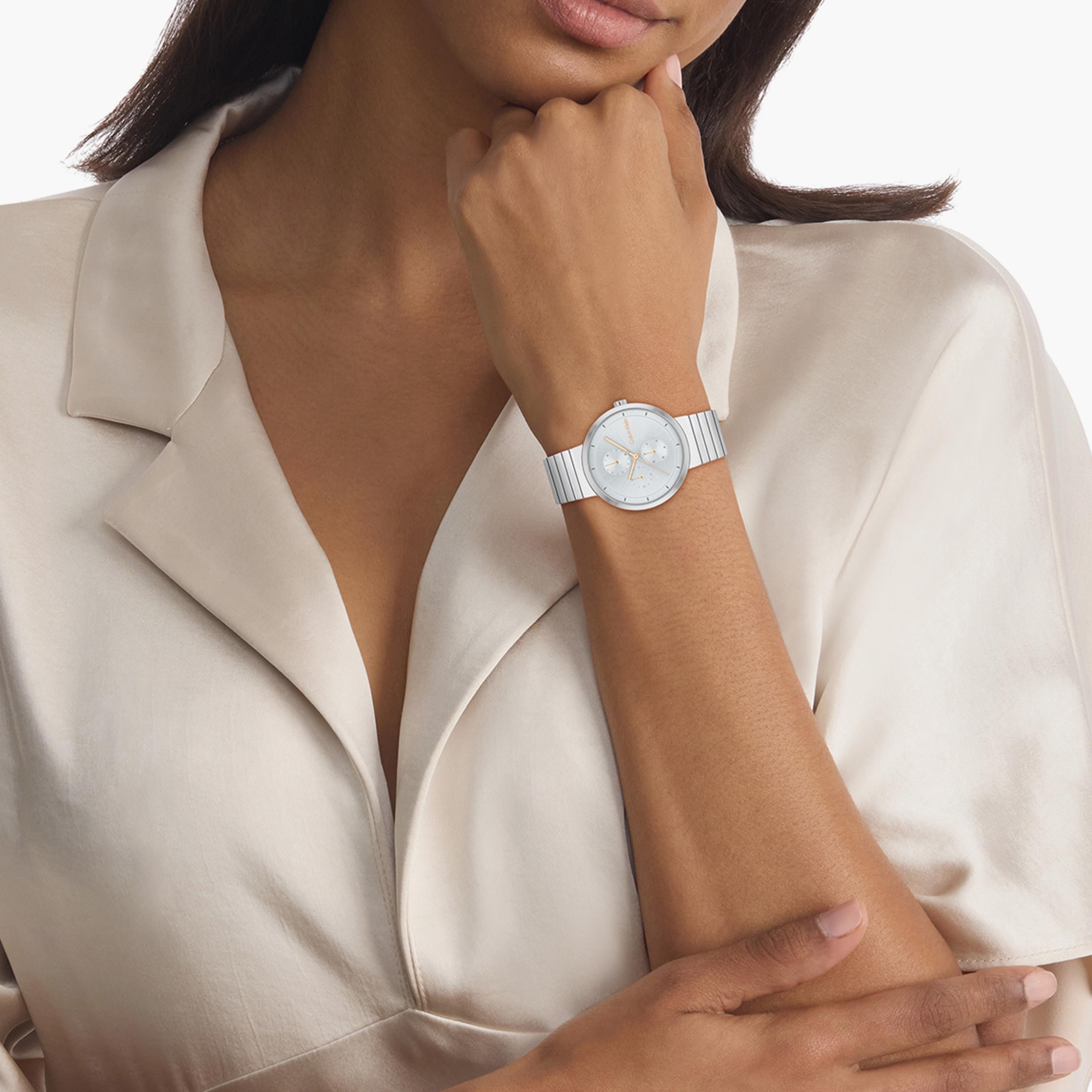 كالفن كلاين- ساعة للنساء 36 ملم من الستانلس ستيلباللون الفضي الكرونوغراف | 25100032-women-watchesandjewellery-watches-image-4