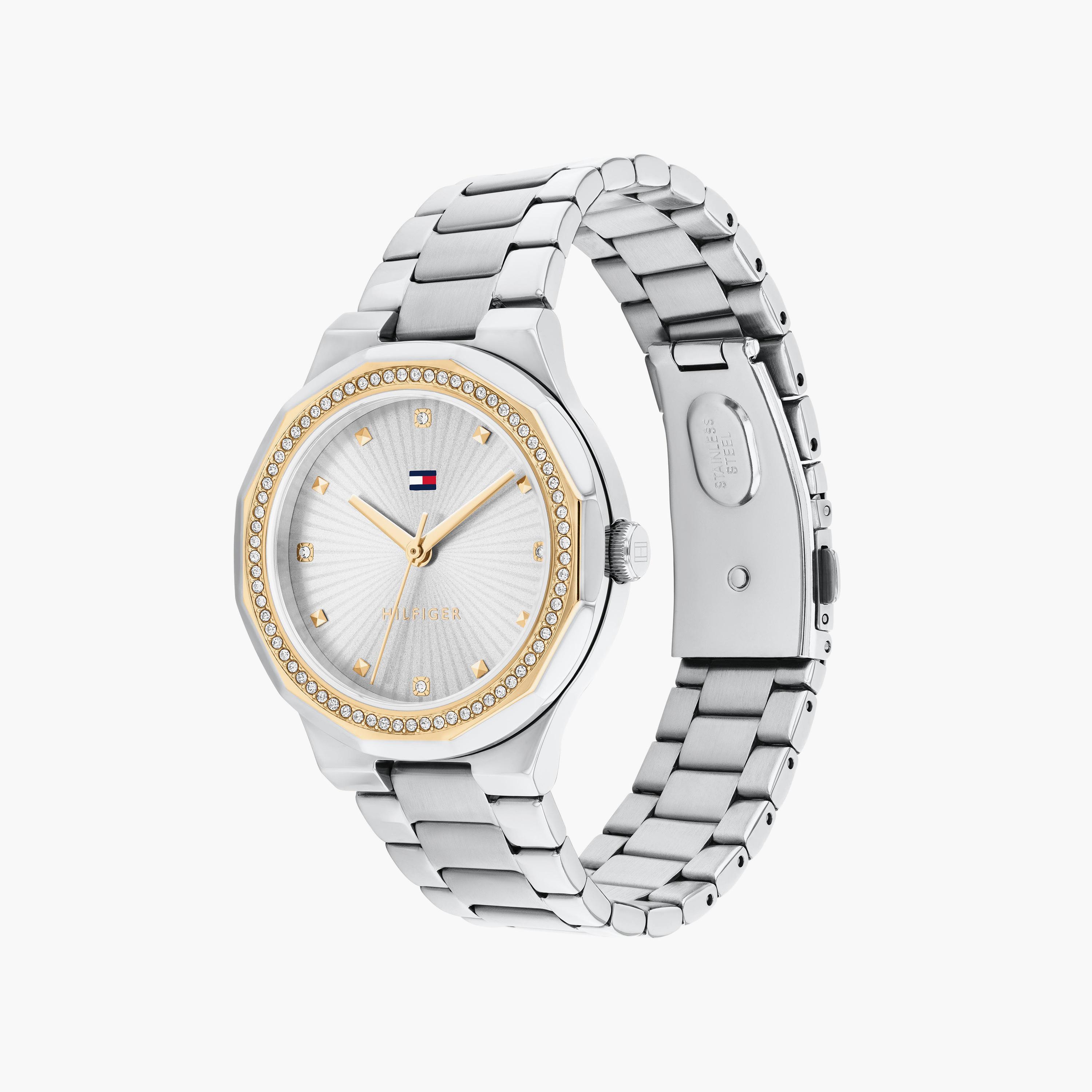 تومي هيلفيغر- ساعة للنساء 36 ملم باللون الفضي من الستانلس ستيل | 1782723-women-watchesandjewellery-watches-image-2