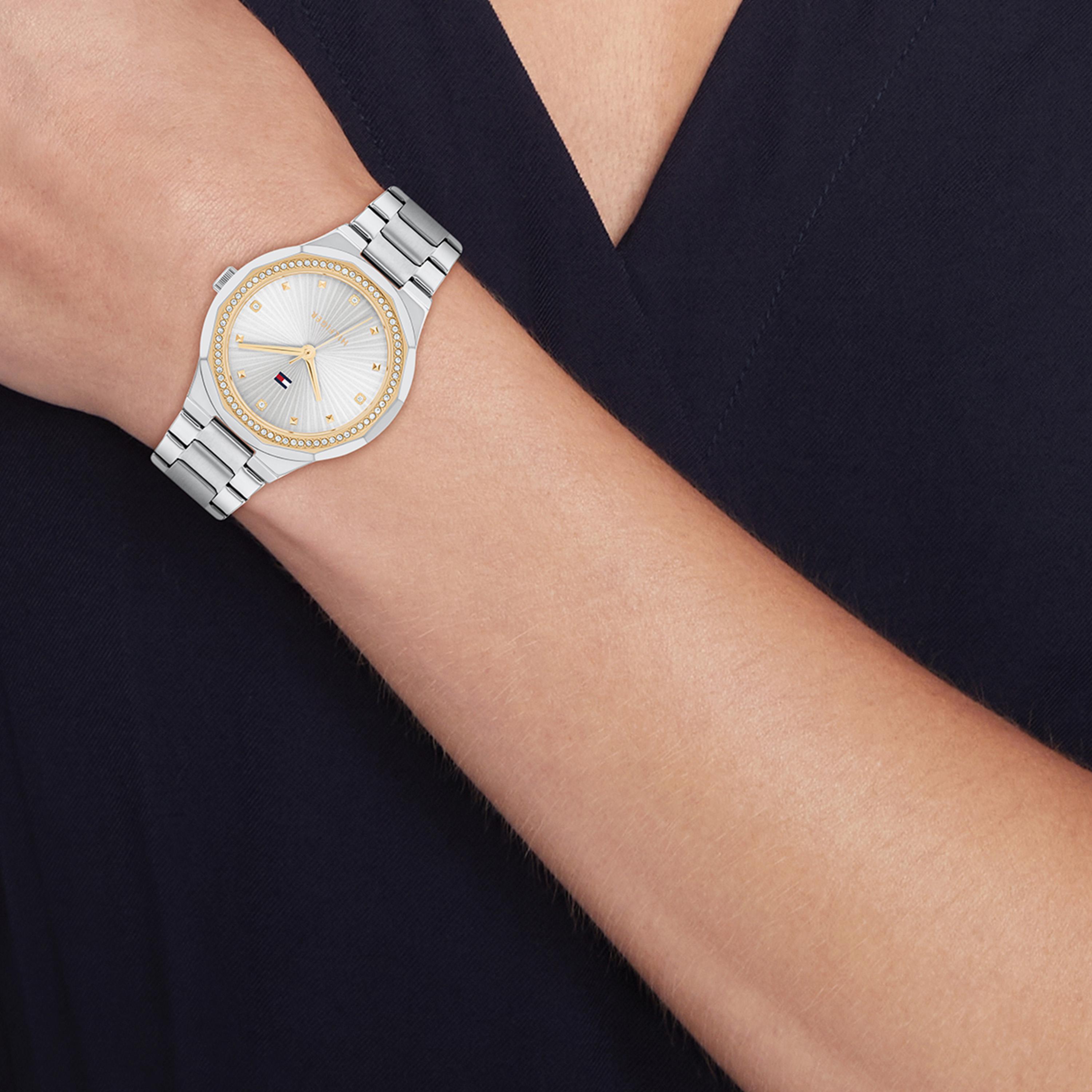 تومي هيلفيغر- ساعة للنساء 36 ملم باللون الفضي من الستانلس ستيل | 1782723-women-watchesandjewellery-watches-image-4