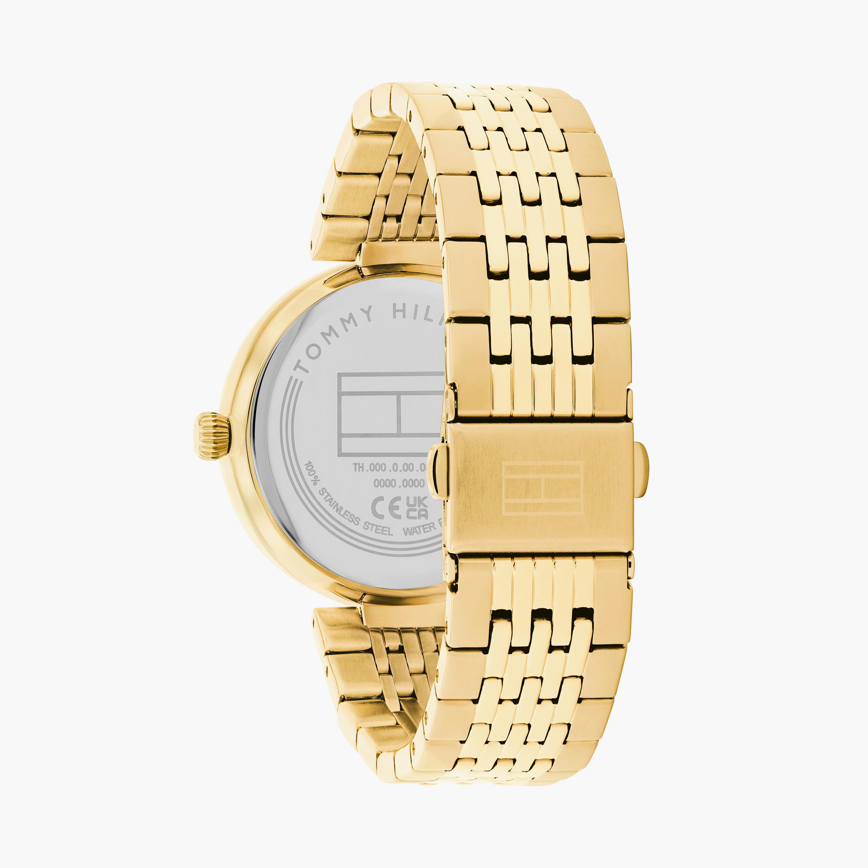 تومي هيلفيغر- ساعة للنساء 36 ملم باللون الذهبي من الستانلس ستيل | 1782697-women-watchesandjewellery-watches-image-3