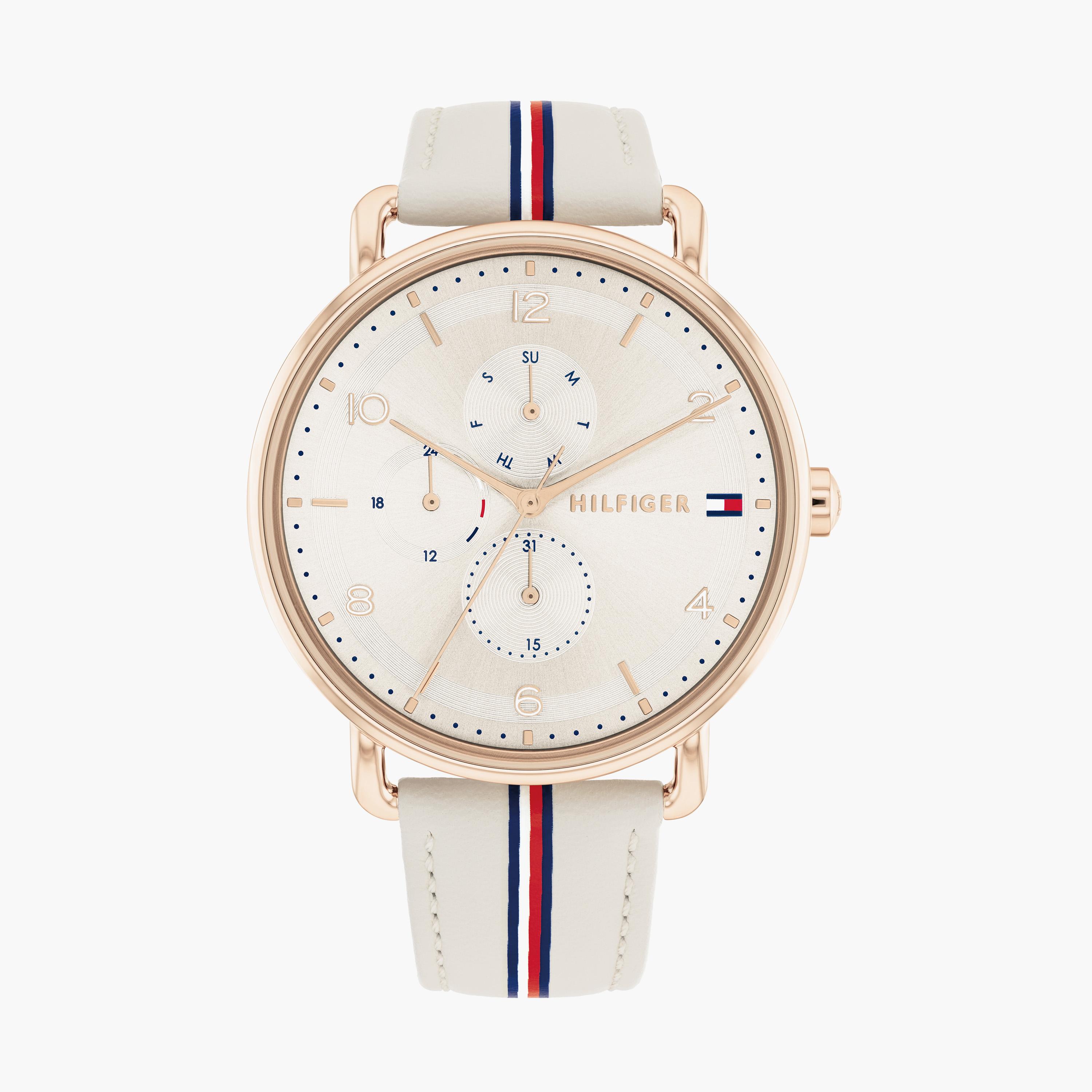 تومي هيلفيغر- ساعة للنساء بقطر 40 ملم من الستانلس ستيل باللون البيج | 1782659-women-watchesandjewellery-watches-image-1