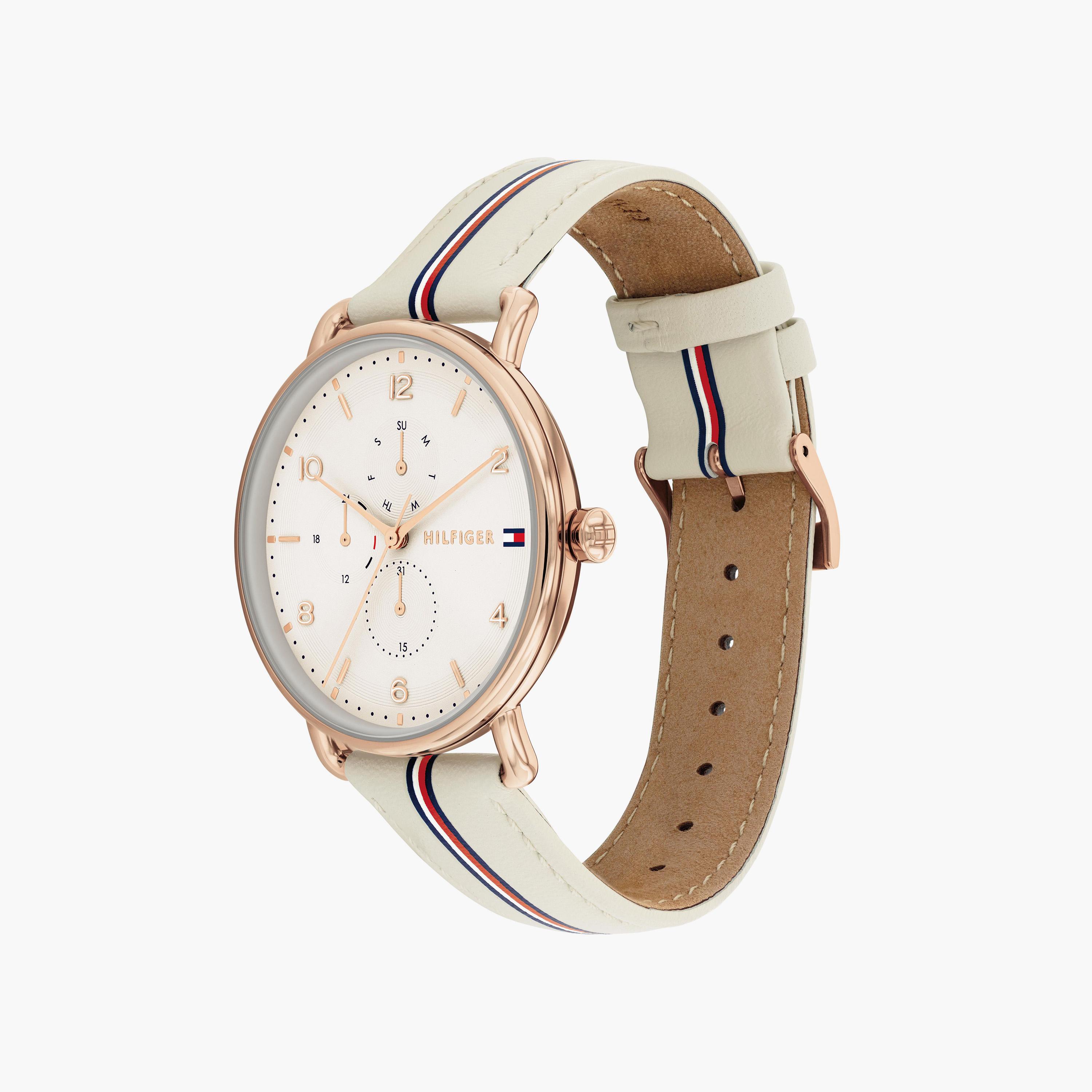 تومي هيلفيغر- ساعة للنساء بقطر 40 ملم من الستانلس ستيل باللون البيج | 1782659-women-watchesandjewellery-watches-image-2