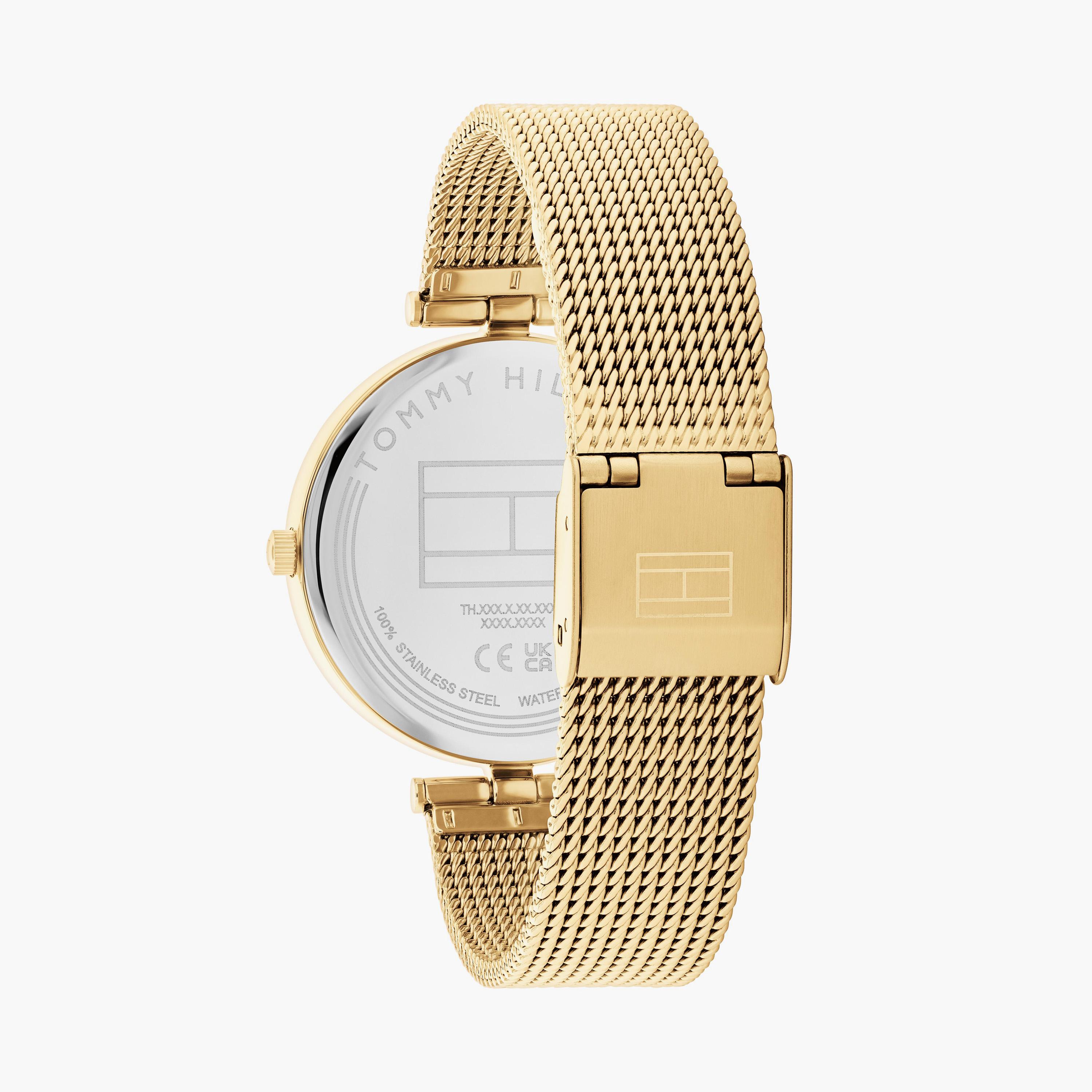 تومي هيلفيغر- ساعة للنساء 34 ملم باللون الذهبي بسوار من الستانلس ستيل | 1782711-women-watchesandjewellery-watches-image-3