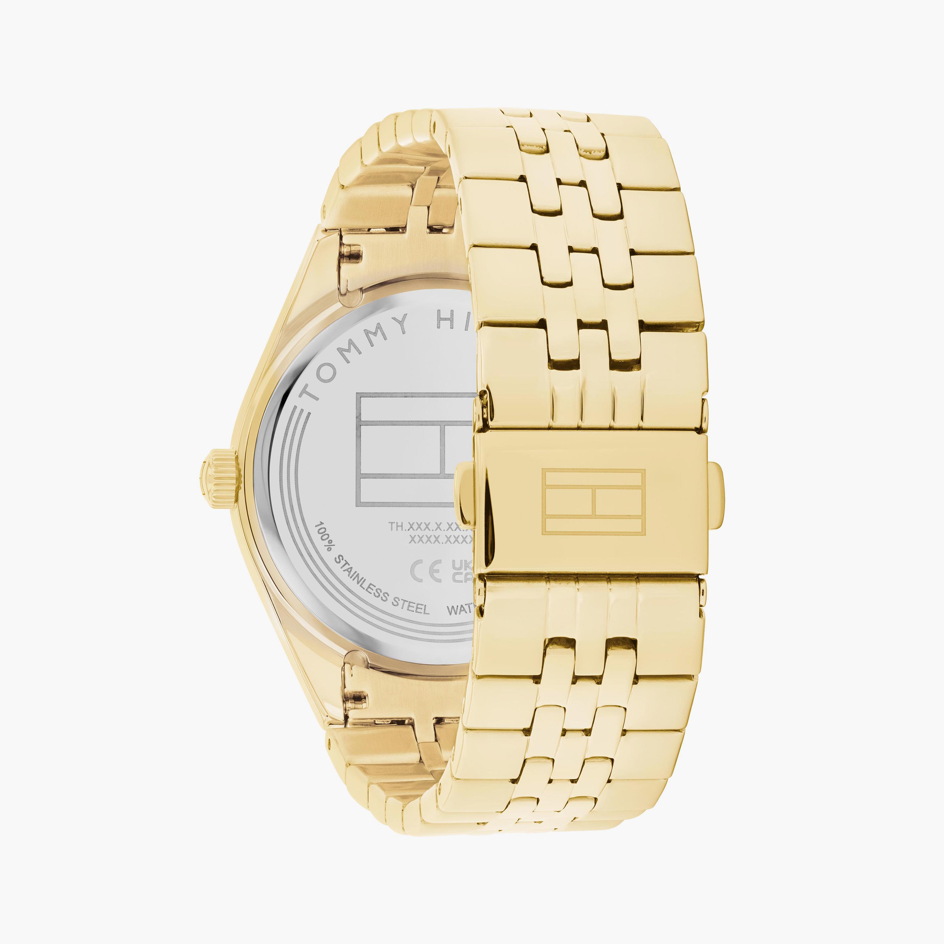 تومي هيلفيغر- ساعة للنساء 38 ملم كرونوغراف ذهبية من الستانلس ستيل | 1782717-women-watchesandjewellery-watches-image-3