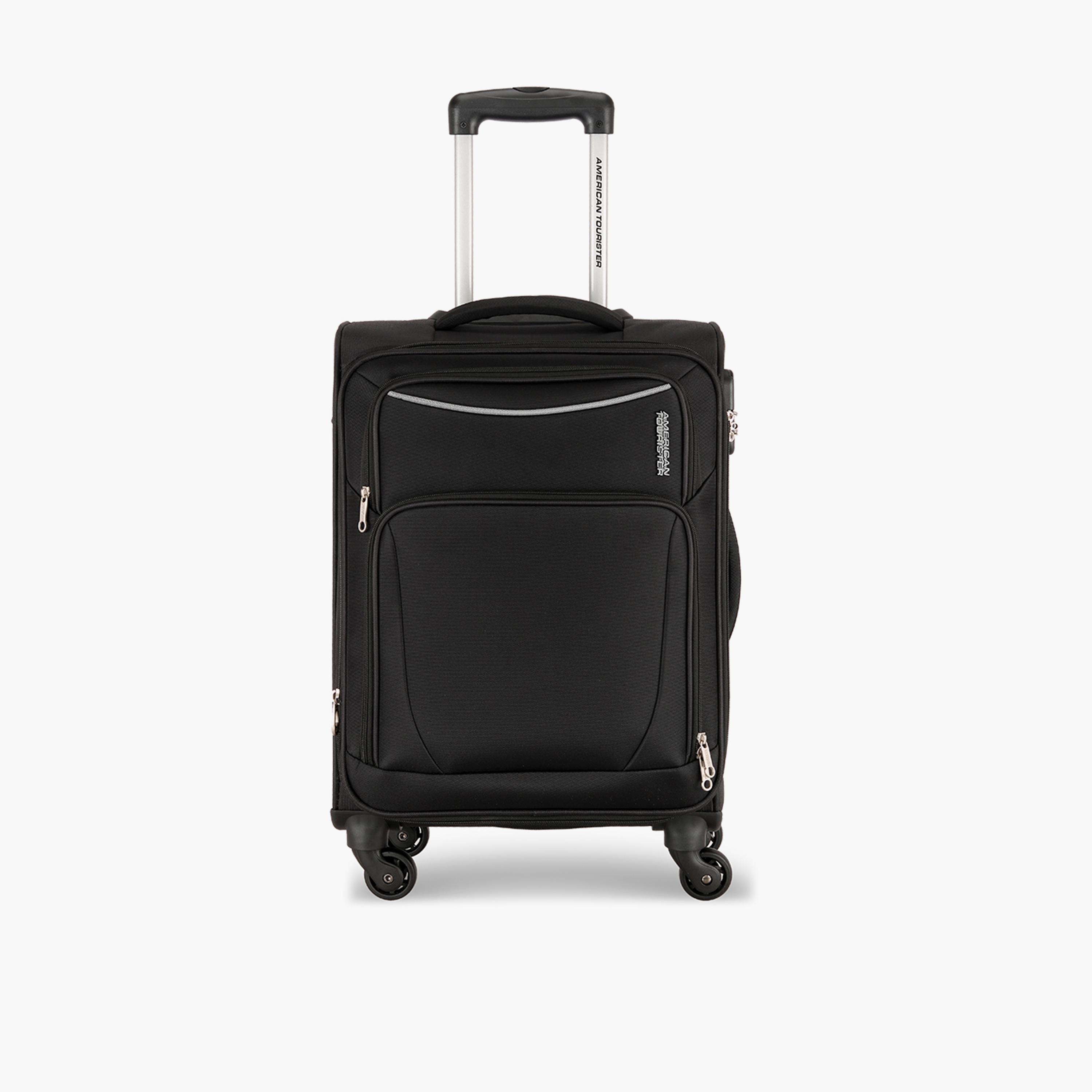 American Tourister Portland 55 CM Cabin Polyester Soft Sided 4-Wheeler Spinner Trolley Bag with Combination Lock | FL909901-travel-luggagesandbags-luggage-image-1