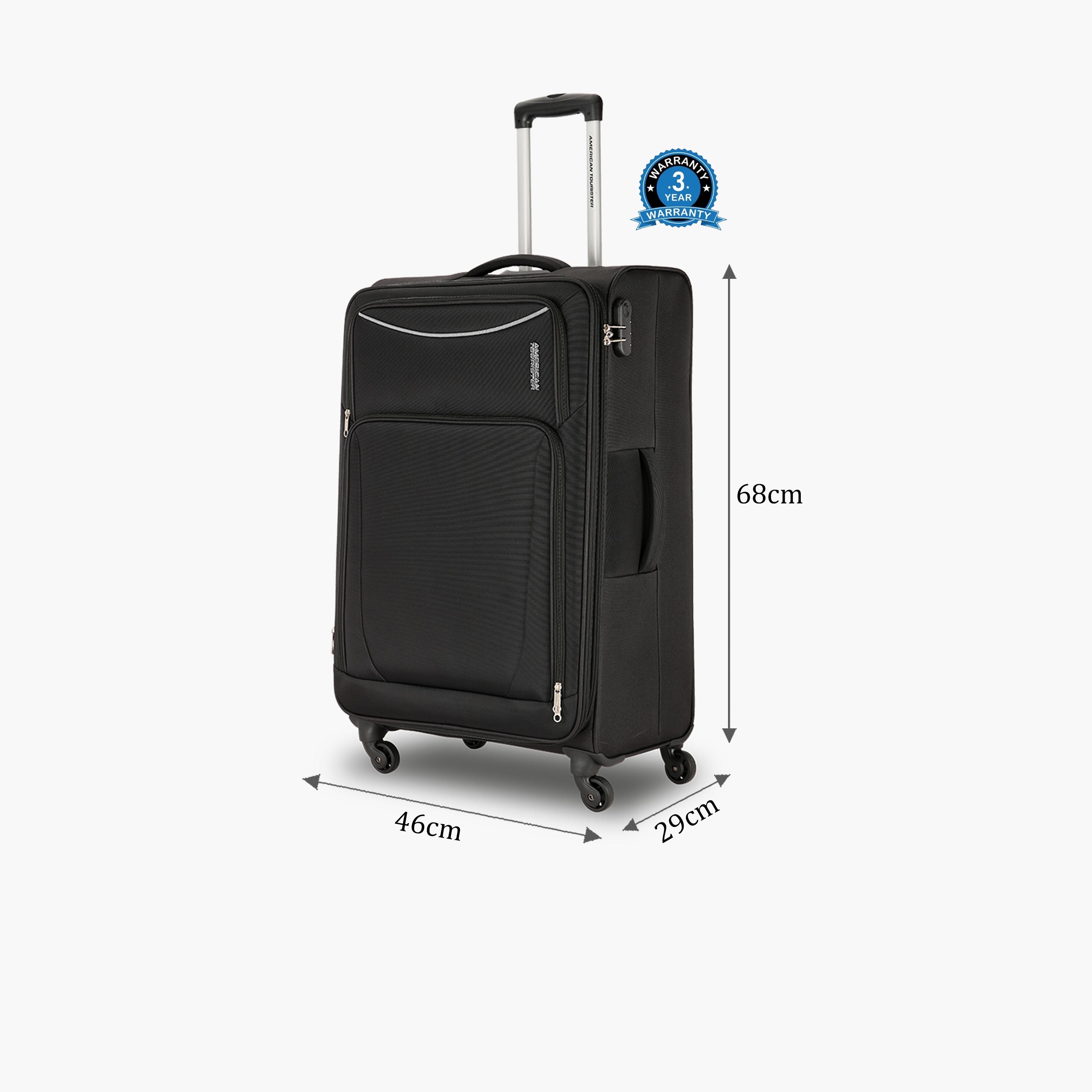 American Tourister Portland 68 CM Medium Check-in Polyester Soft Sided 4-Wheeler Spinner Trolley Bag with Combination Lock | FL909902-travel-luggagesandbags-luggage-image-3