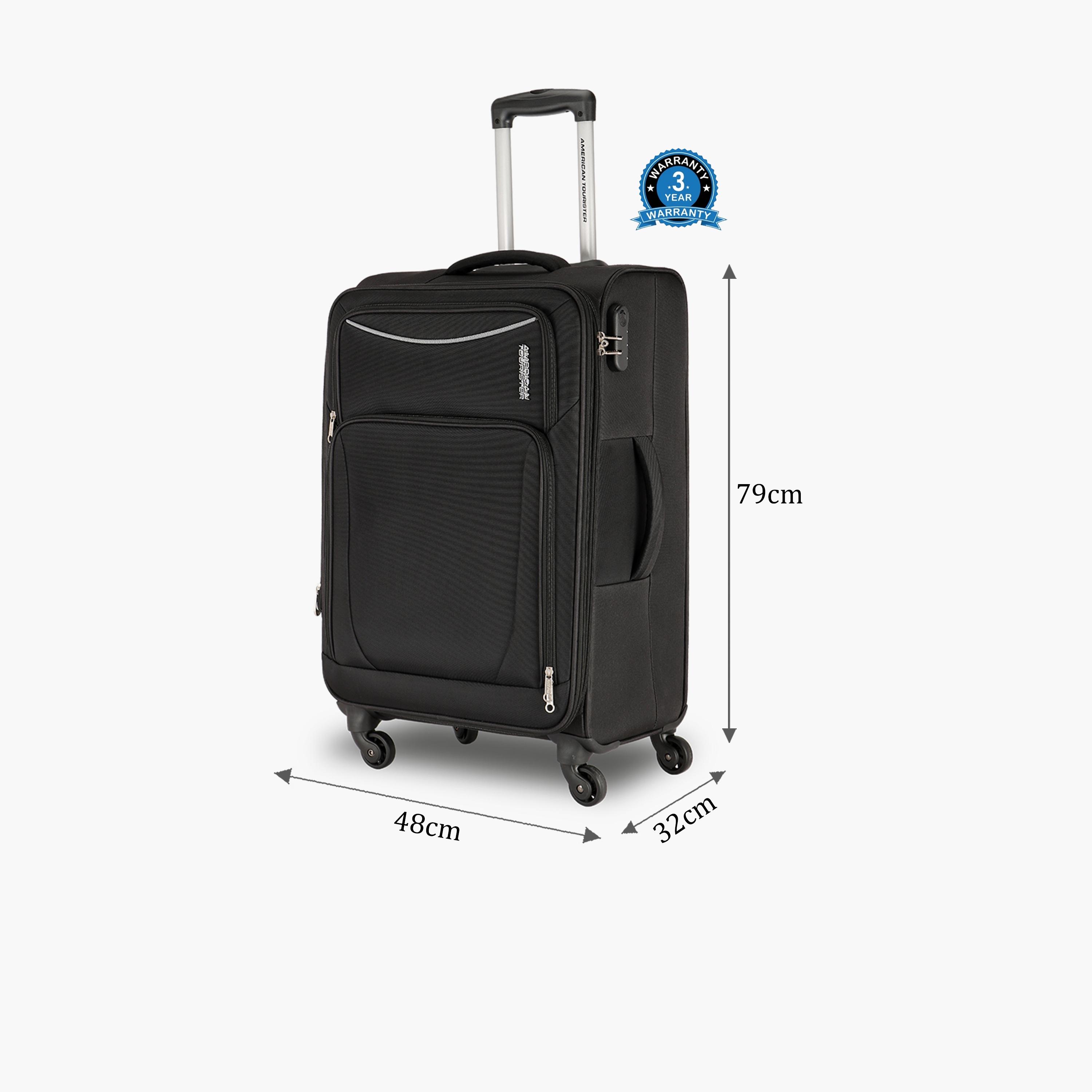 American Tourister Portland 79 CM Large Check-in Polyester Soft Sided 4-Wheeler Spinner Trolley Bag with Combination Lock | FL909903-travel-luggagesandbags-luggage-image-3