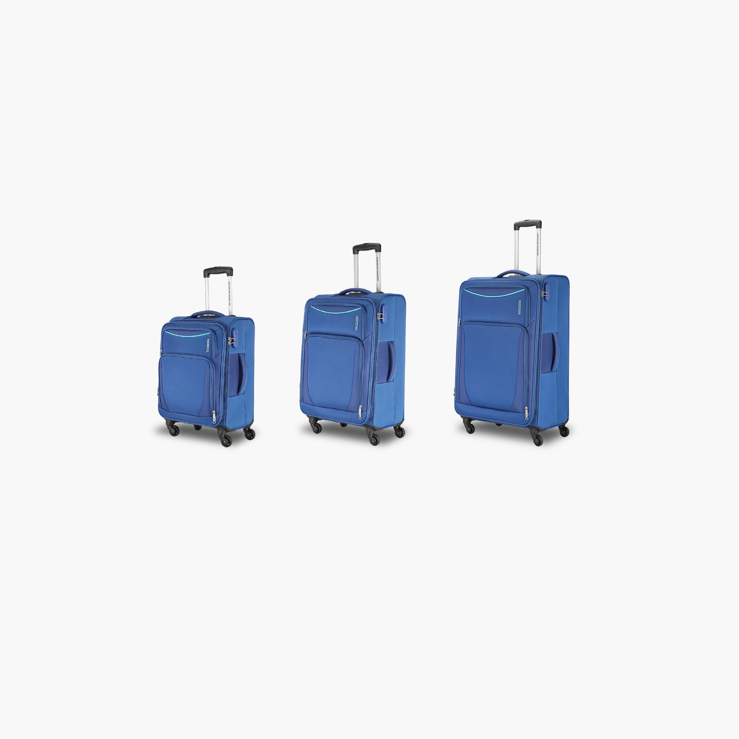 American Tourister Portland Set of 3 Polyester Soft Sided 4-Wheeler Spinner Trolley Bag with Combination Lock | FL901904-travel-luggagesandbags-luggage-image-1