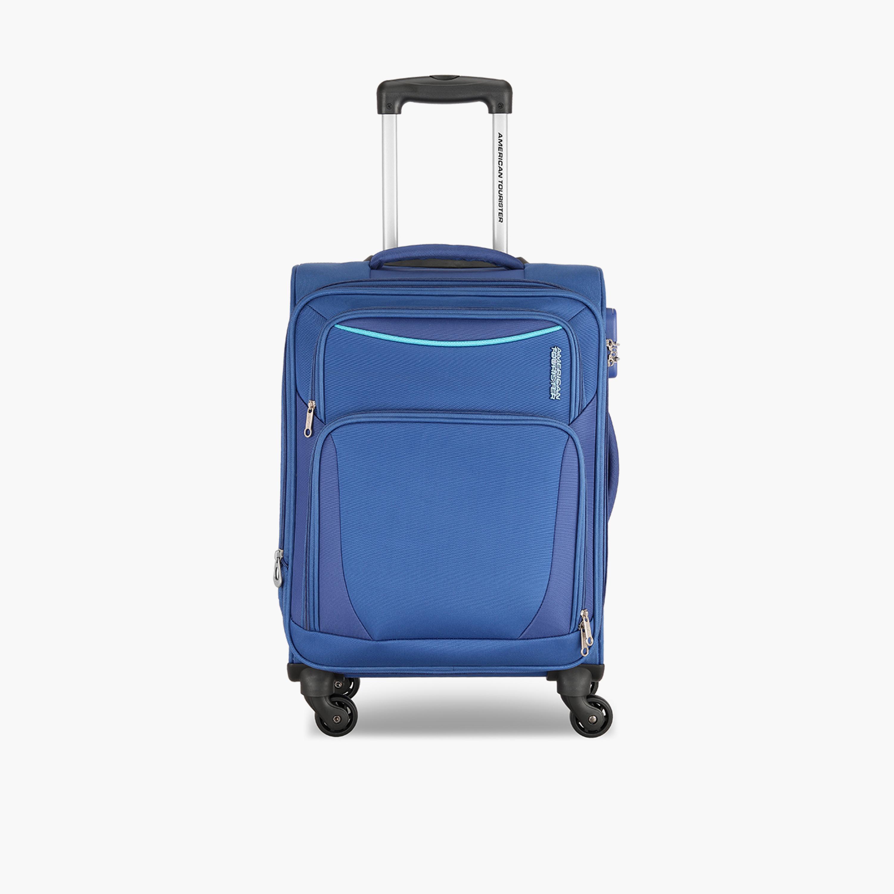 American Tourister Portland 55 CM Cabin Polyester Soft Sided 4-Wheeler Spinner Trolley Bag with Combination Lock | FL901901-travel-luggagesandbags-luggage-image-1