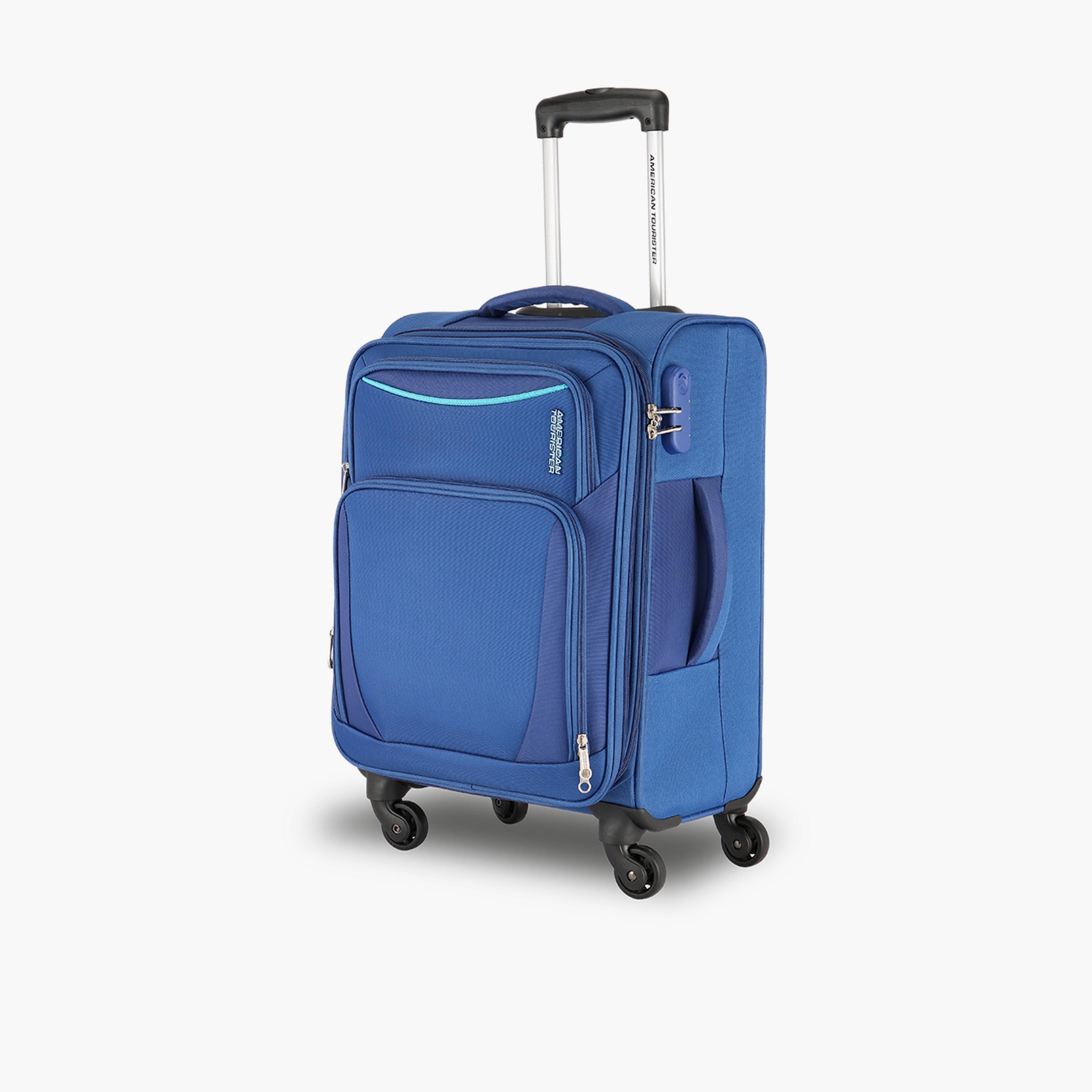 American Tourister Portland 55 CM Cabin Polyester Soft Sided 4-Wheeler Spinner Trolley Bag with Combination Lock | FL901901-travel-luggagesandbags-luggage-image-7