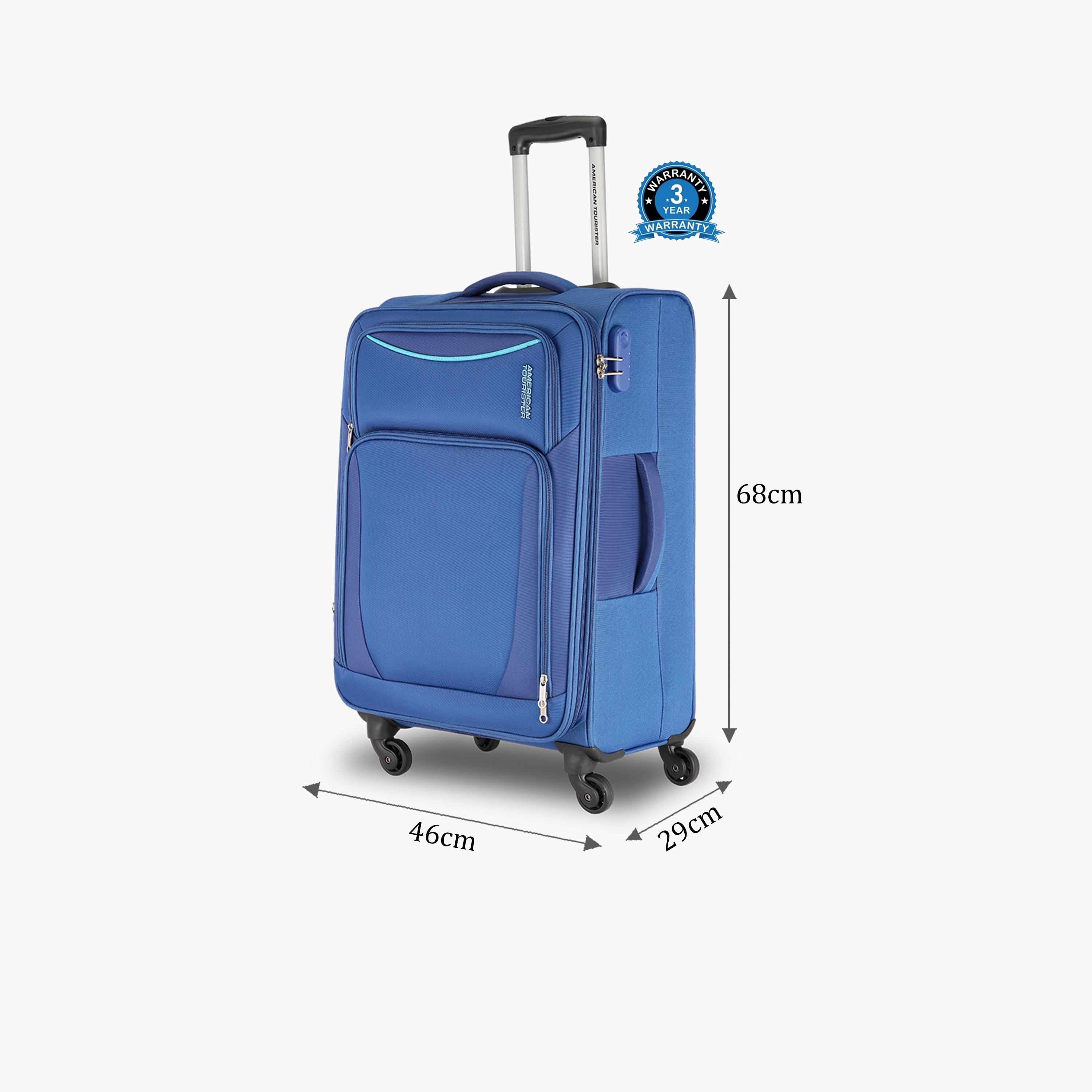 American Tourister Portland 68 CM Medium Check-in Polyester Soft Sided 4-Wheeler Spinner Trolley Bag with Combination Lock | FL901902-travel-luggagesandbags-luggage-image-3