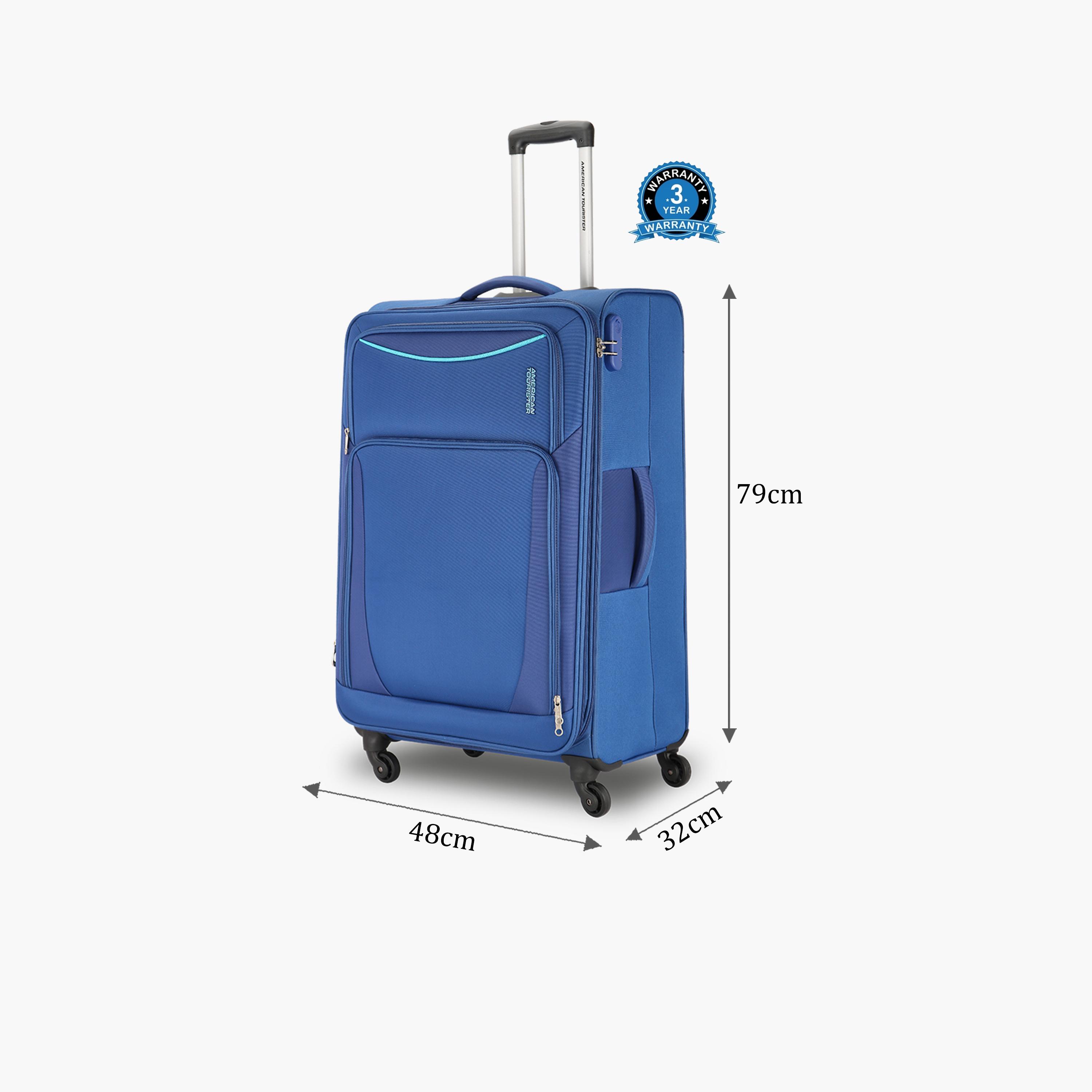 American Tourister Portland 79 CM Large Check-in Polyester Soft Sided 4-Wheeler Spinner Trolley Bag with Combination Lock | FL901903-travel-luggagesandbags-luggage-image-3