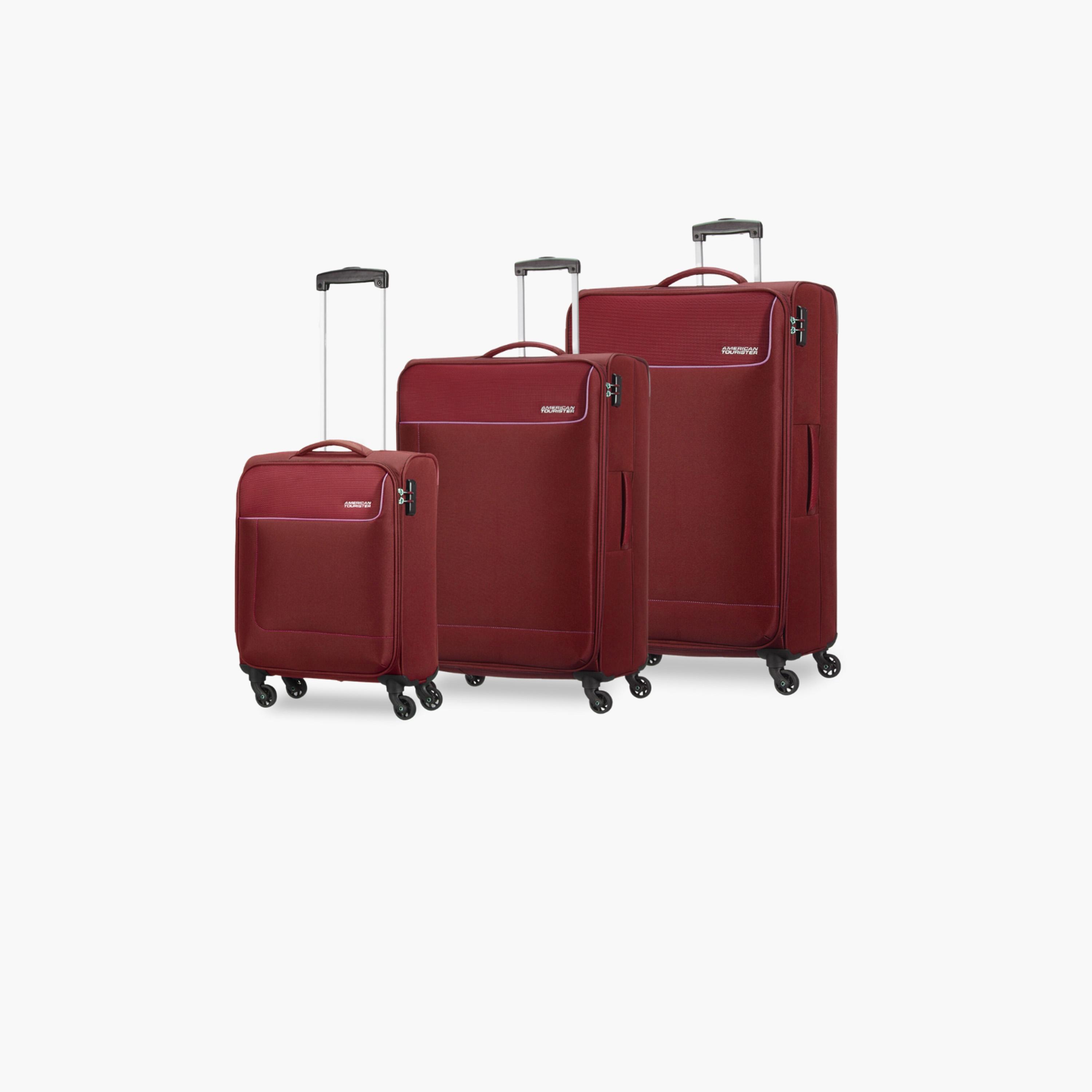 American Tourister Jamaica Set of 3 Polyester Soft Sided 4-Wheeler Spinner Trolley Bag with TSA Lock | 27O02104-travel-luggagesandbags-luggage-image-1