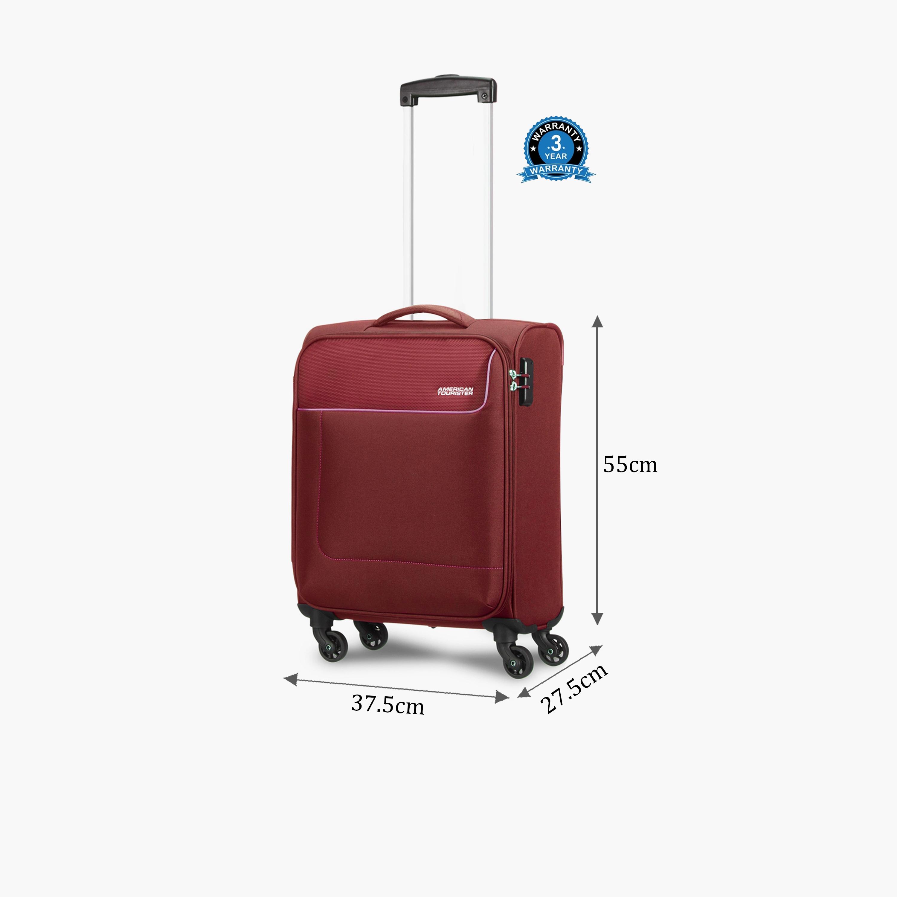 American Tourister Jamaica 58 CM Cabin Polyester Soft Sided 4-Wheeler Spinner Trolley Bag with TSA Lock | 27O02101-travel-luggagesandbags-luggage-image-2