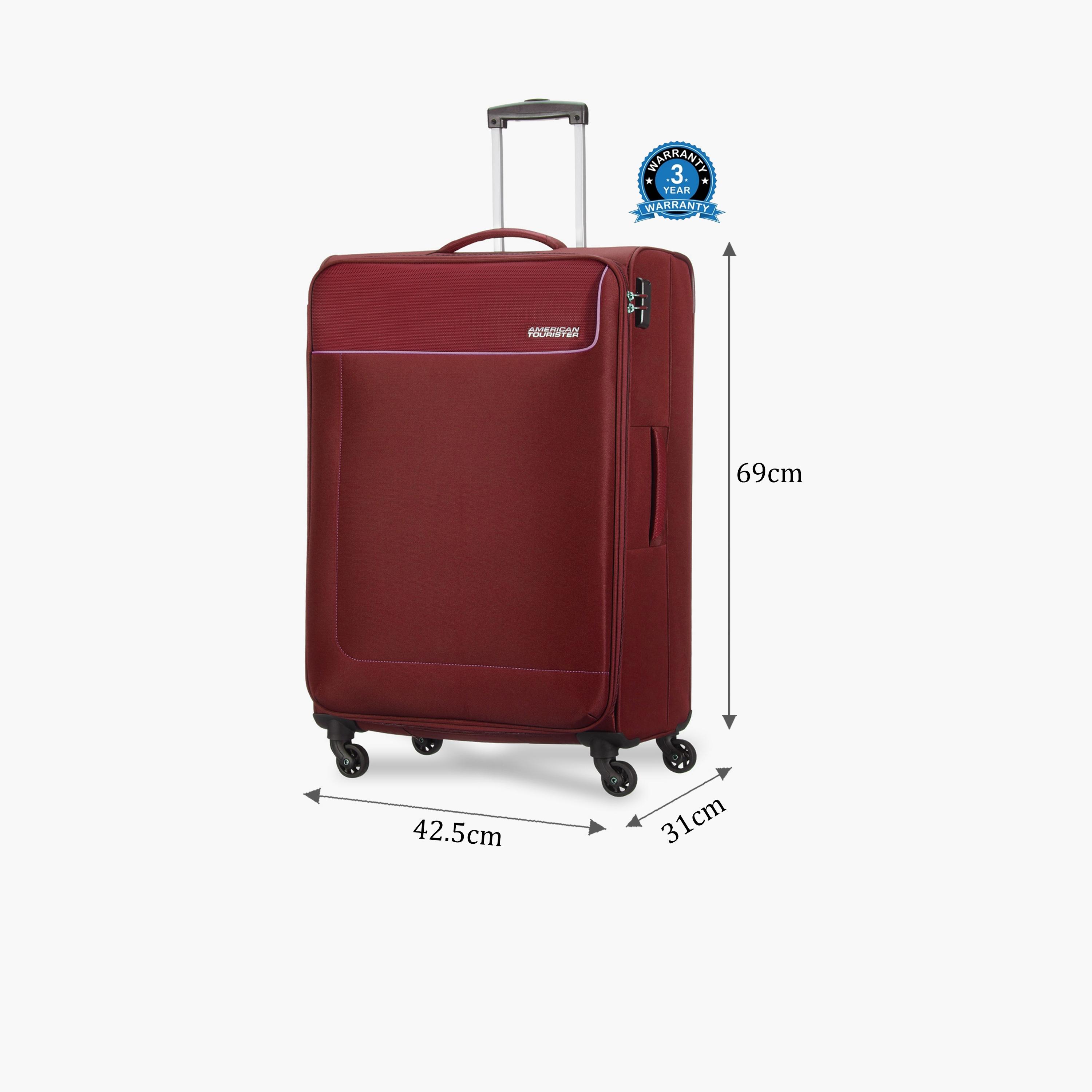 American Tourister Jamaica 69 CM Medium Check-in Polyester Soft Sided 4-Wheeler Spinner Trolley Bag with TSA Lock | 27O02102-travel-luggagesandbags-luggage-image-2