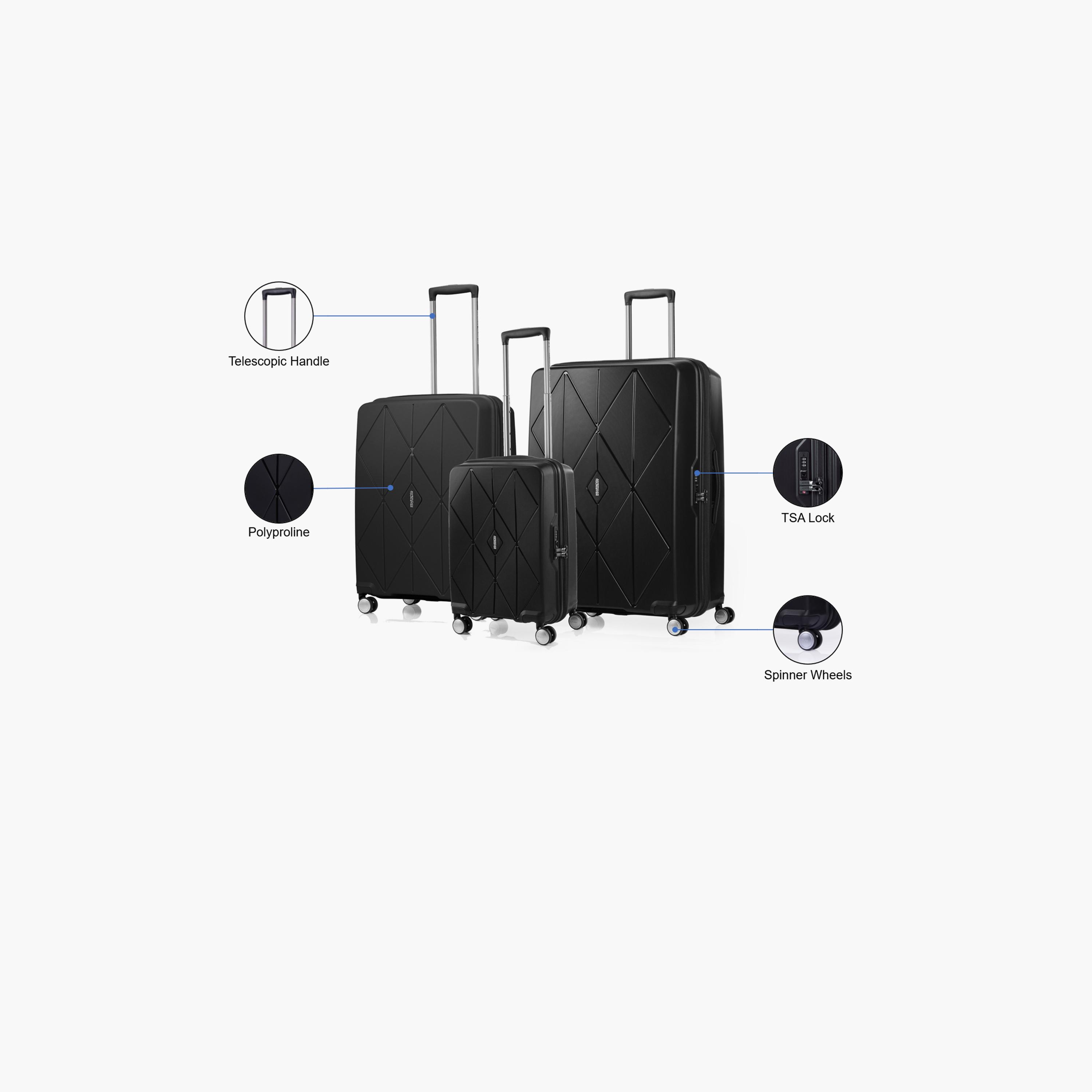American Tourister Argyle Set of 3 Polypropylene Hard Sided 4-Wheeler Spinner Trolley Bag with TSA Lock | QH709006-travel-luggagesandbags-luggage-image-2