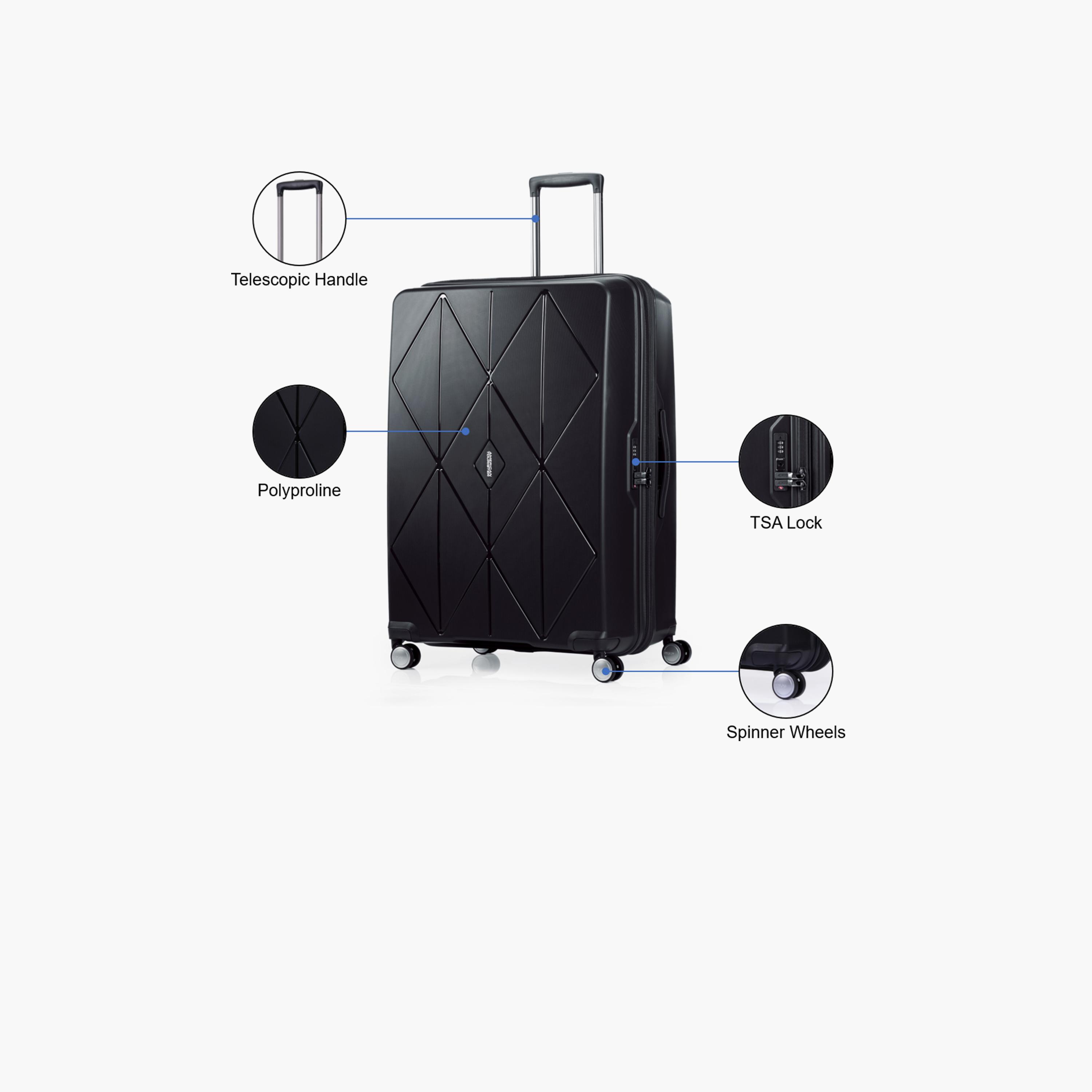 American Tourister Argyle 81 CM Large Check-in Polypropylene Hard Sided 4-Wheeler Spinner Trolley Bag with TSA Lock | QH709003-travel-luggagesandbags-luggage-image-3