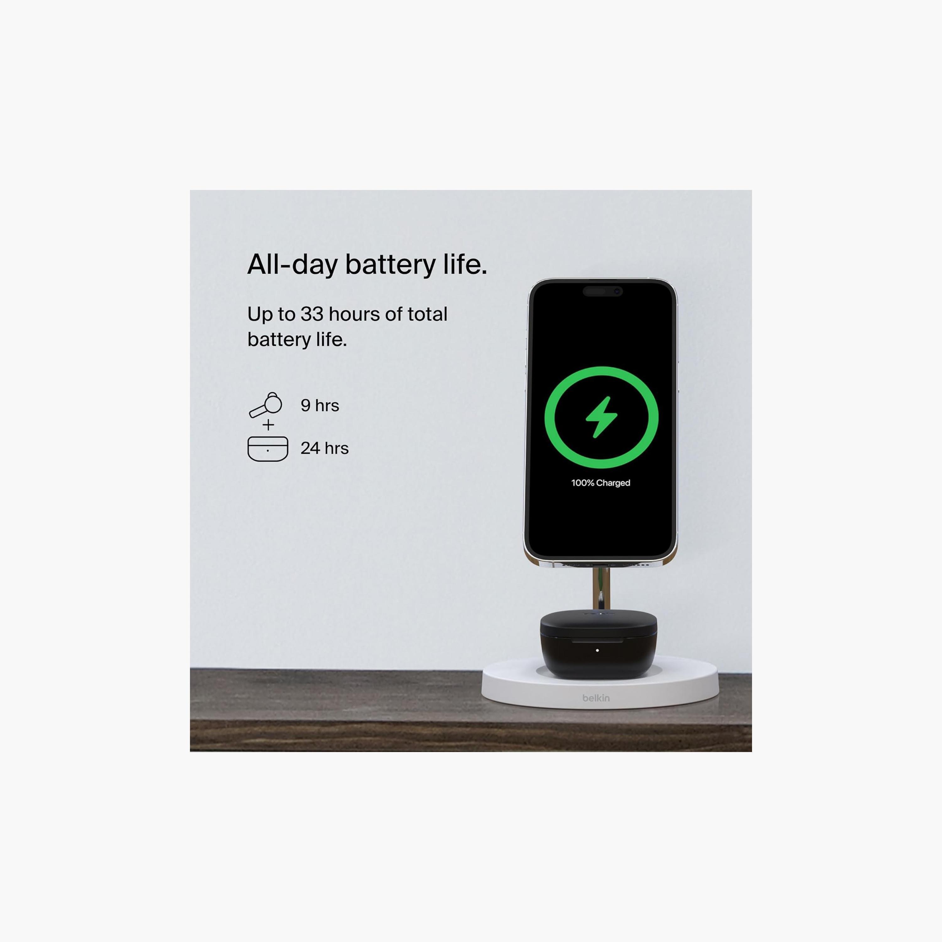 سماعات بلكين اللاسلكية داخل الأذن باللون الأسود | BKN-AUC010BTBK-electronics-headphonesandearphones-image-2