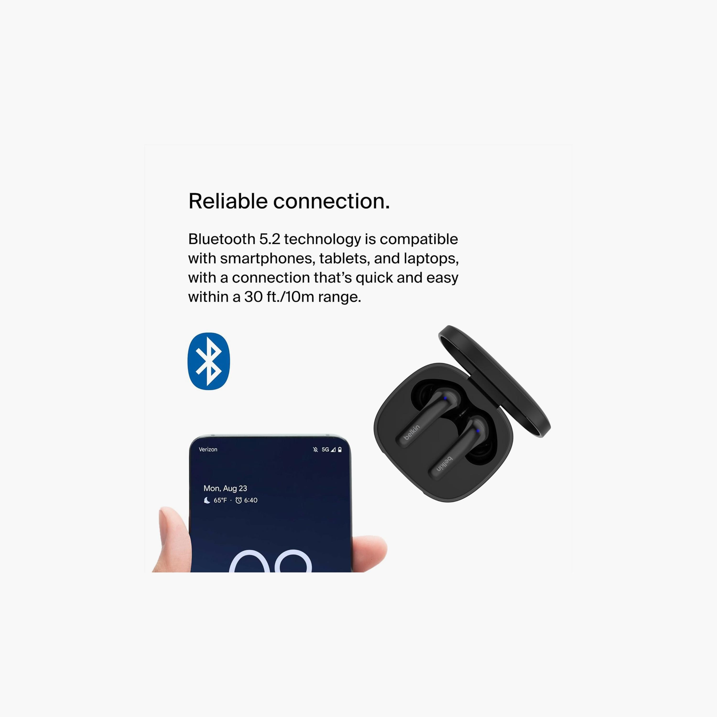 سماعات بلكين اللاسلكية داخل الأذن باللون الأسود | BKN-AUC010BTBK-electronics-headphonesandearphones-image-3