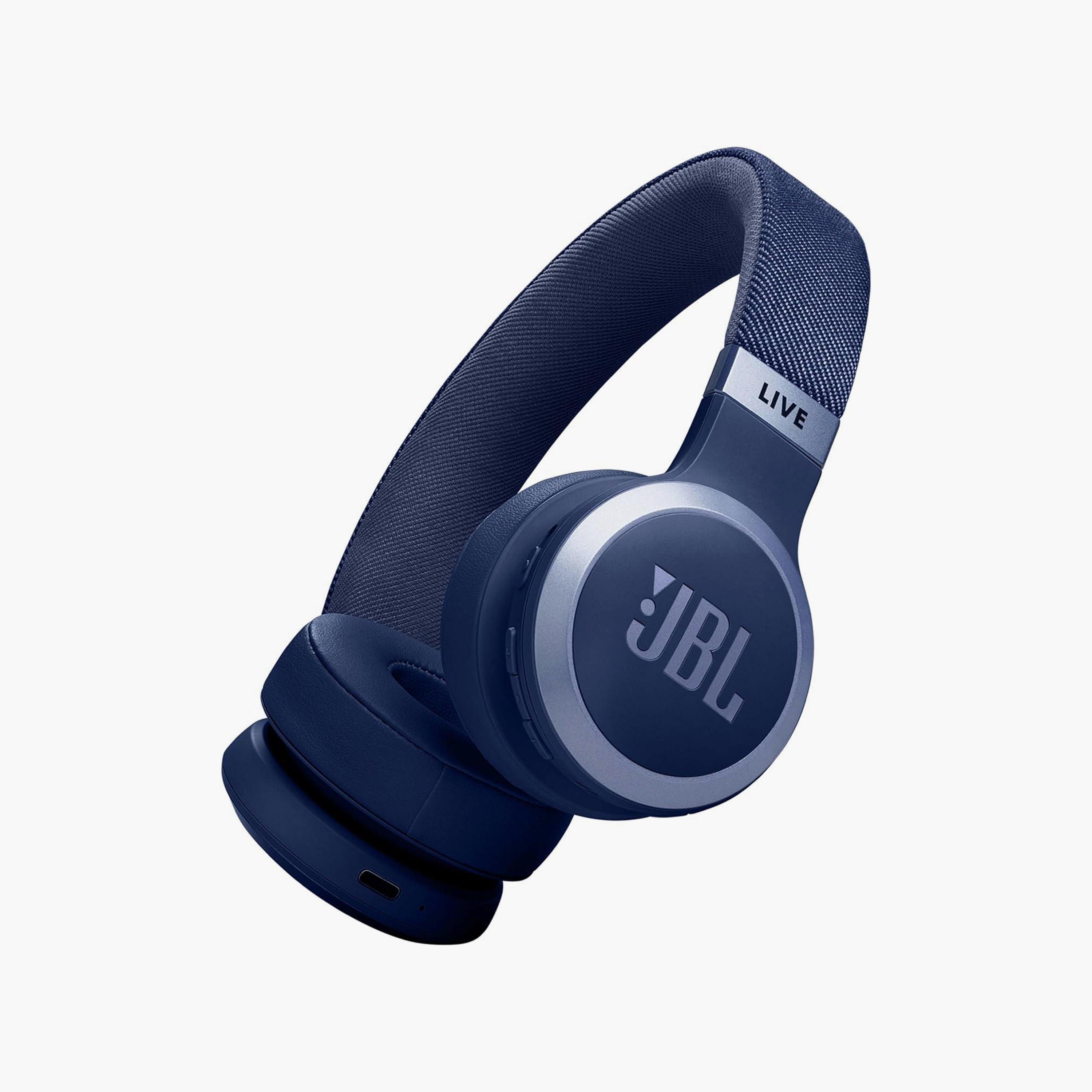 JBL Wireless On-Ear Headphones with True Adaptive Noise Cancelling Blue | JBLLIVE670NCBLU-electronics-headphonesandearphones-image-1