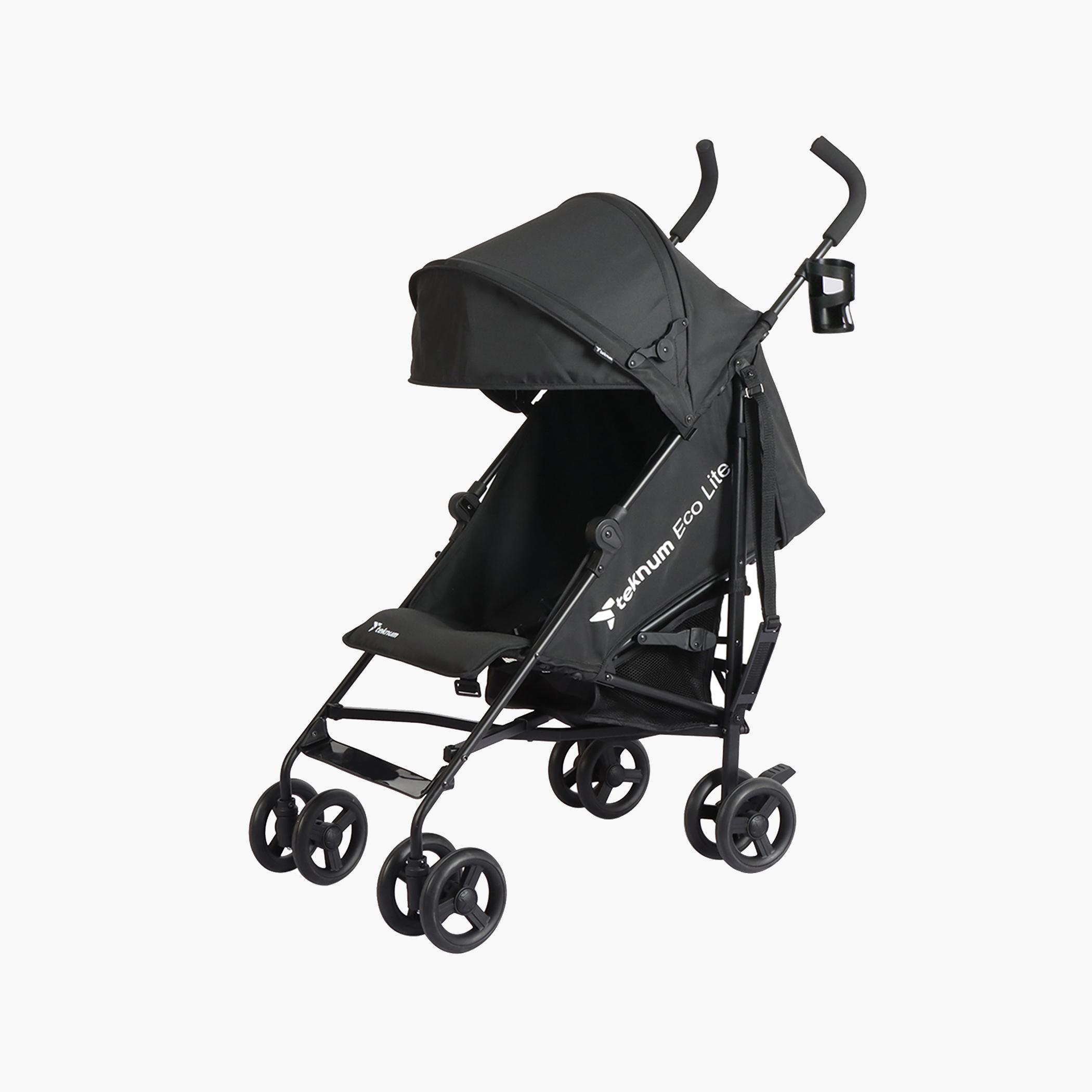 Teknum Eco Lite 2 Stroller with Cup Holder - Black-baby-gear-strollersandprams-strollers-image-1