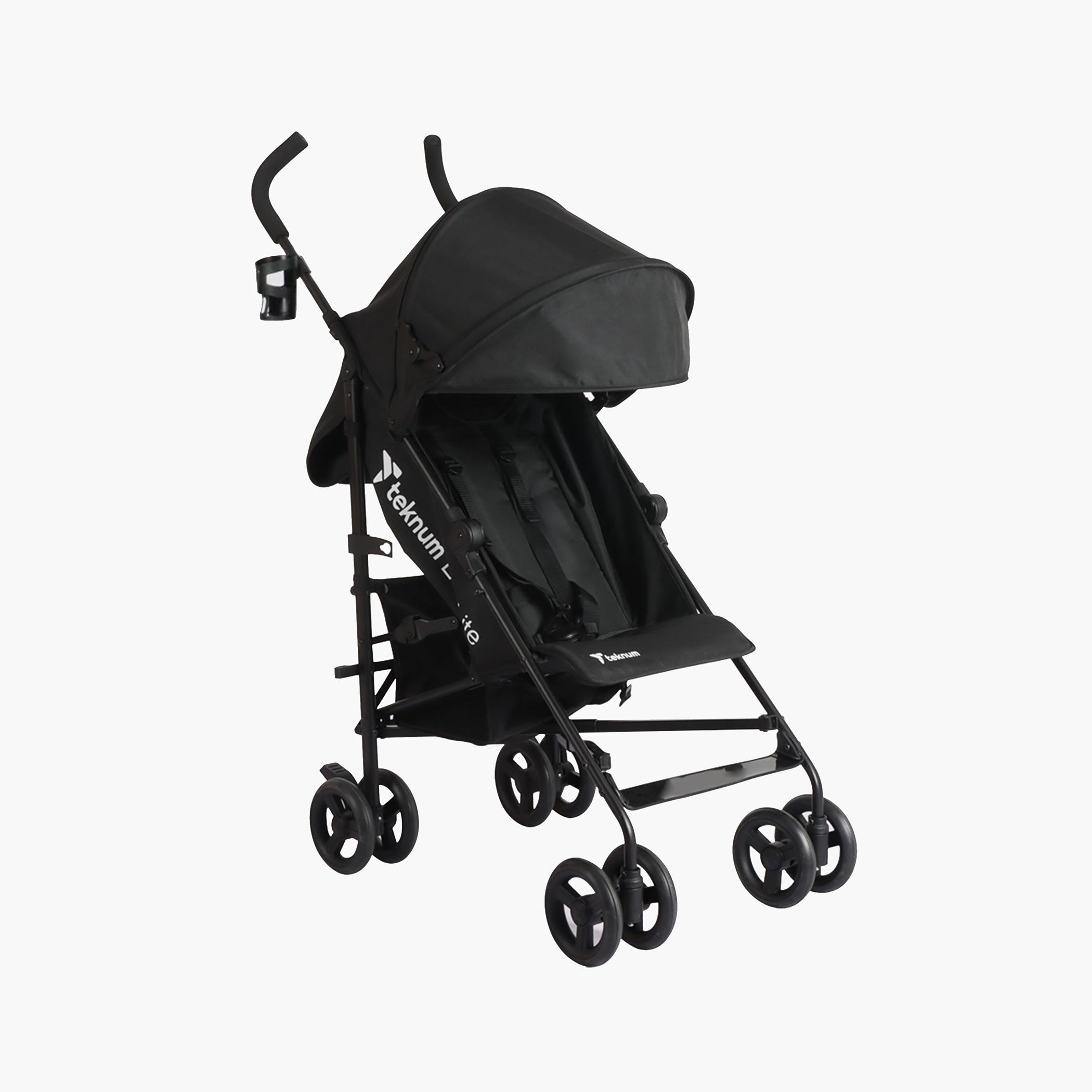 Teknum Eco Lite 2 Stroller with Cup Holder - Black-baby-gear-strollersandprams-strollers-image-2