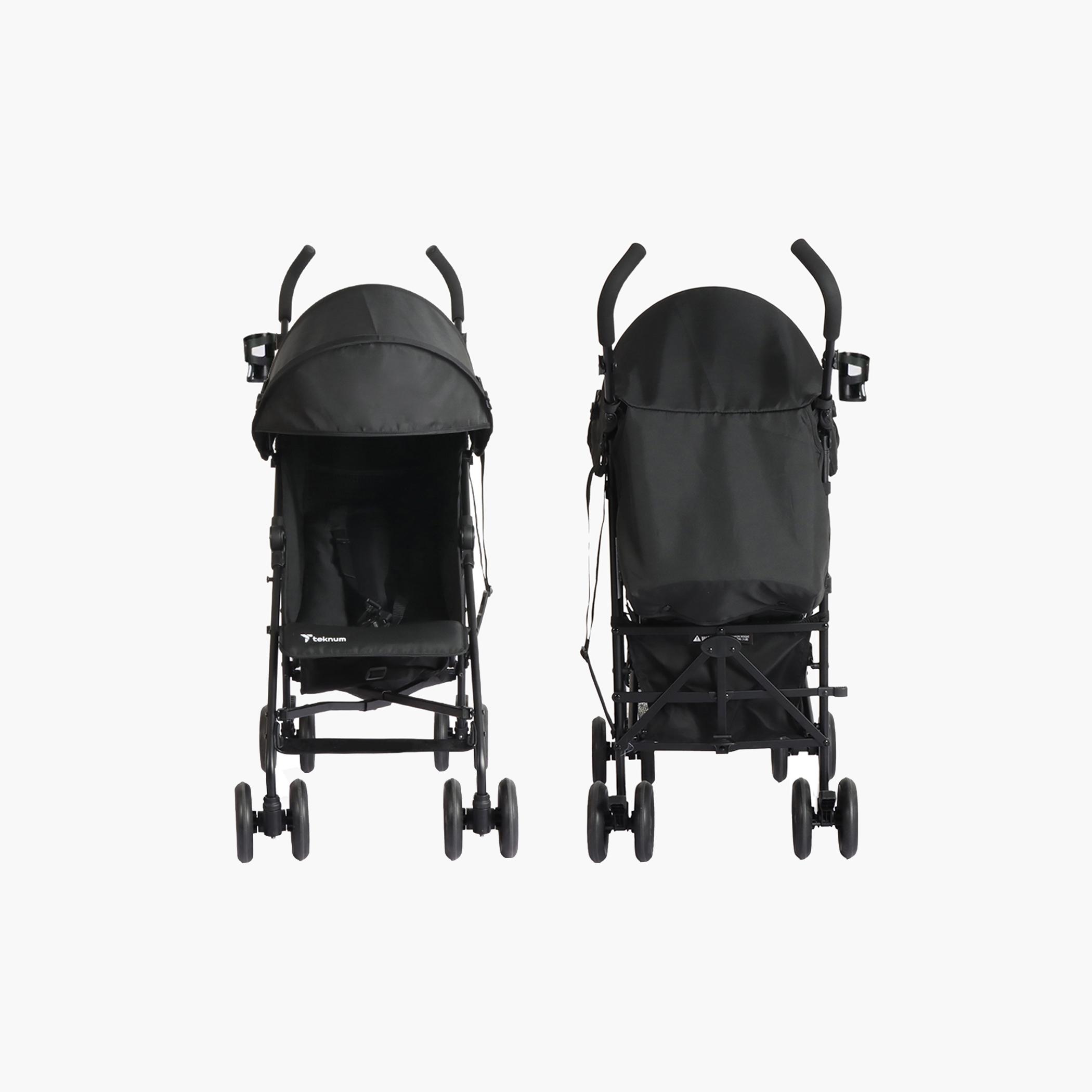Teknum Eco Lite 2 Stroller with Cup Holder - Black-baby-gear-strollersandprams-strollers-image-4