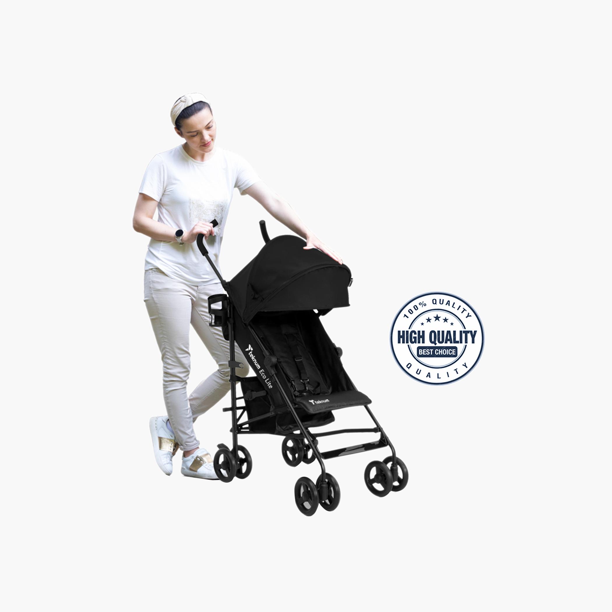 Teknum Eco Lite 2 Stroller with Cup Holder - Black-baby-gear-strollersandprams-strollers-image-8