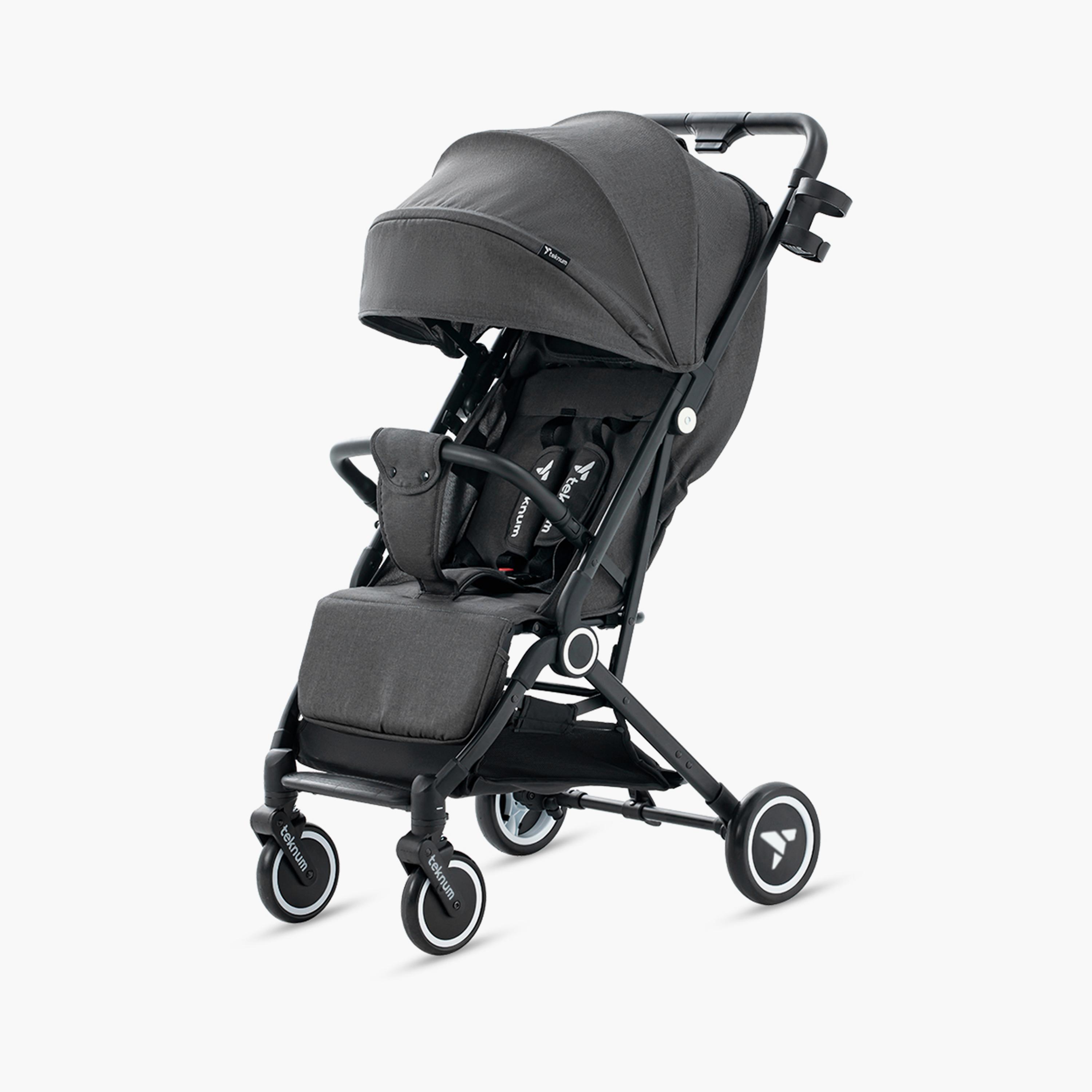 Teknum Travel Cabin Stroller with Coffee Cup Holder - Grey-baby-gear-strollersandprams-strollers-image-10