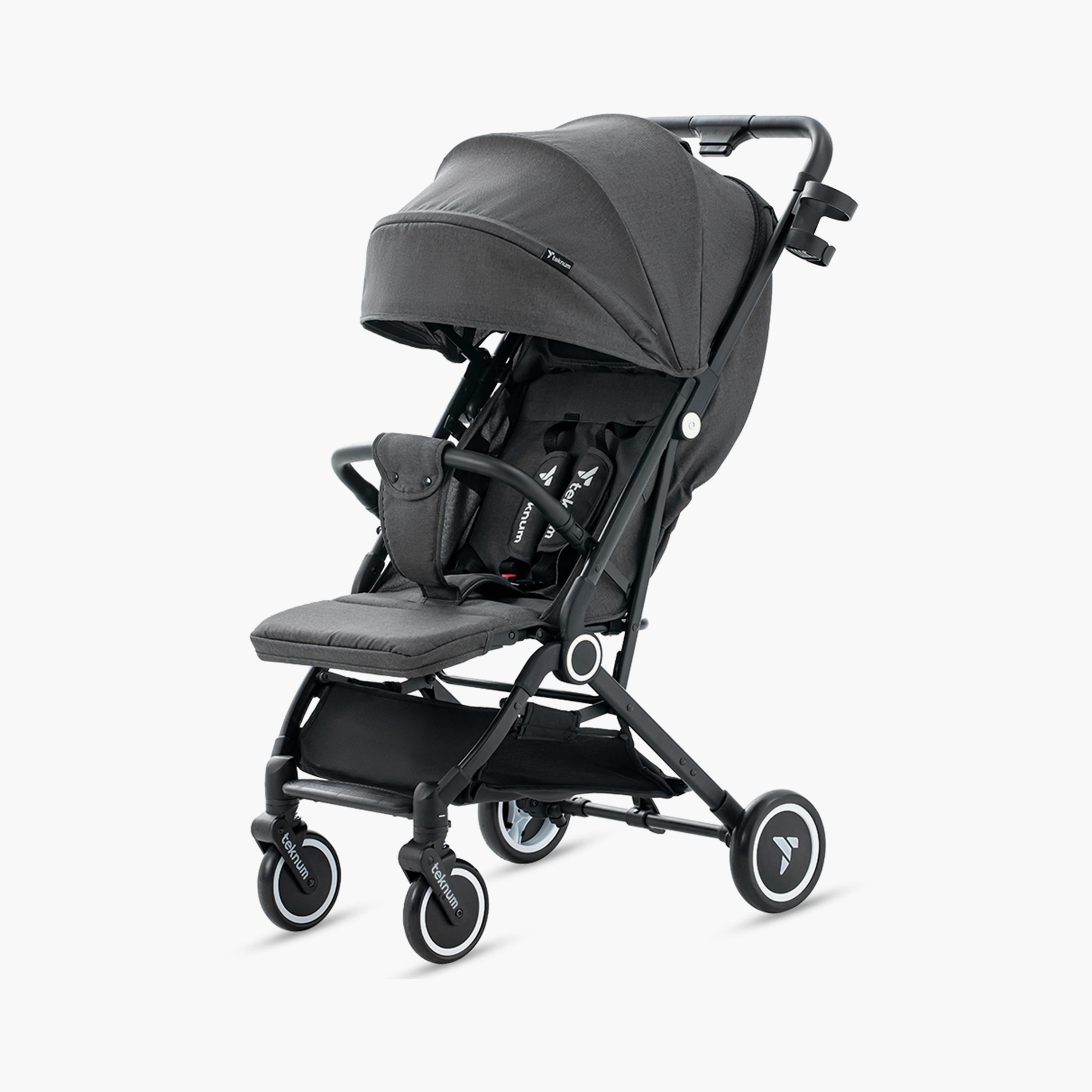 Teknum Travel Cabin Stroller with Coffee Cup Holder - Grey-baby-gear-strollersandprams-strollers-image-11