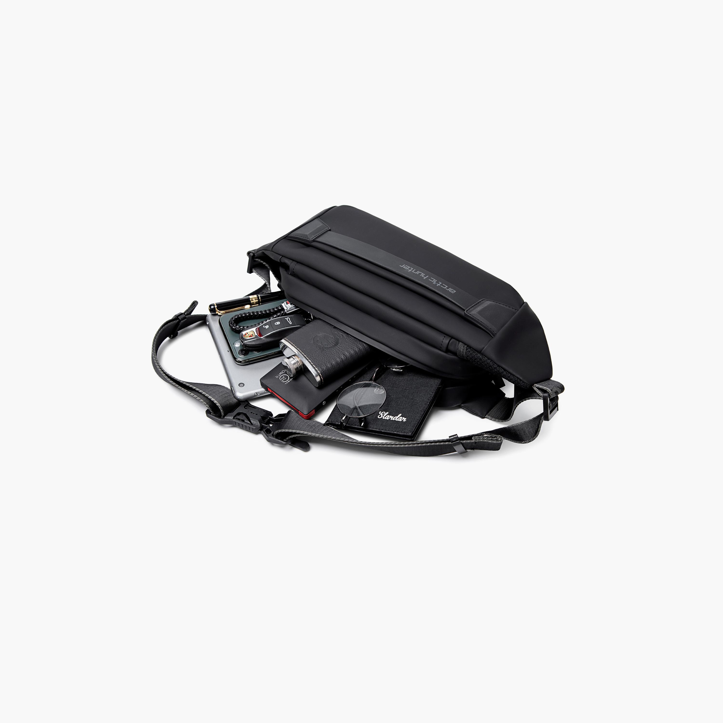 Arctic Hunter Water-Resistant Sling Bag with Zipper Closure-men-bags-image-5