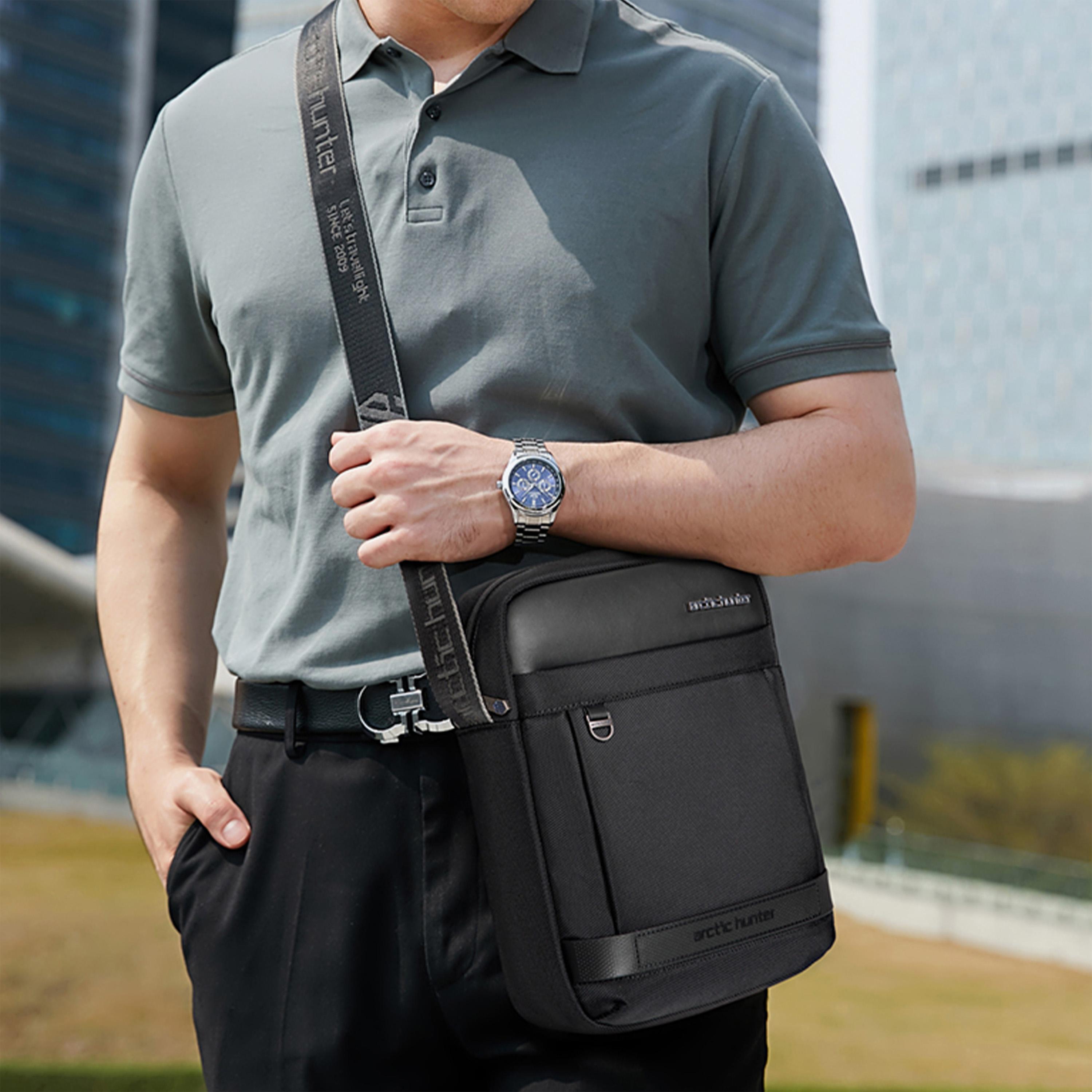 Arctic Hunter Water-Resistant and Anti-Theft Sling Bag with Zip Closure-men-bags-image-6