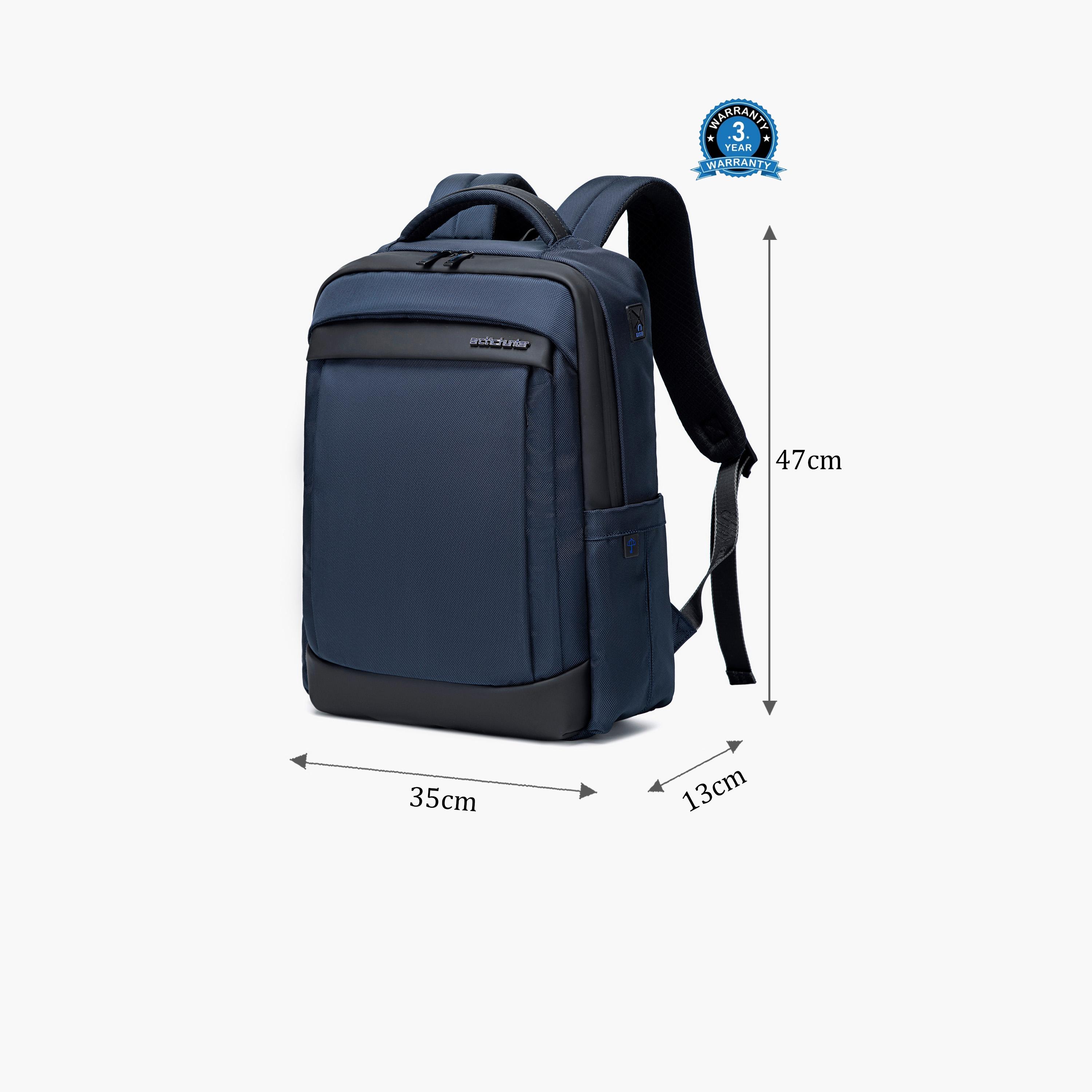 اركتيك هنتر- شنطة كمبيوتر محمول مقاس 15.6 إنش بوليستر مع منفذ USB مدمج | B00478-travel-luggagesandbags-backpacks-image-2