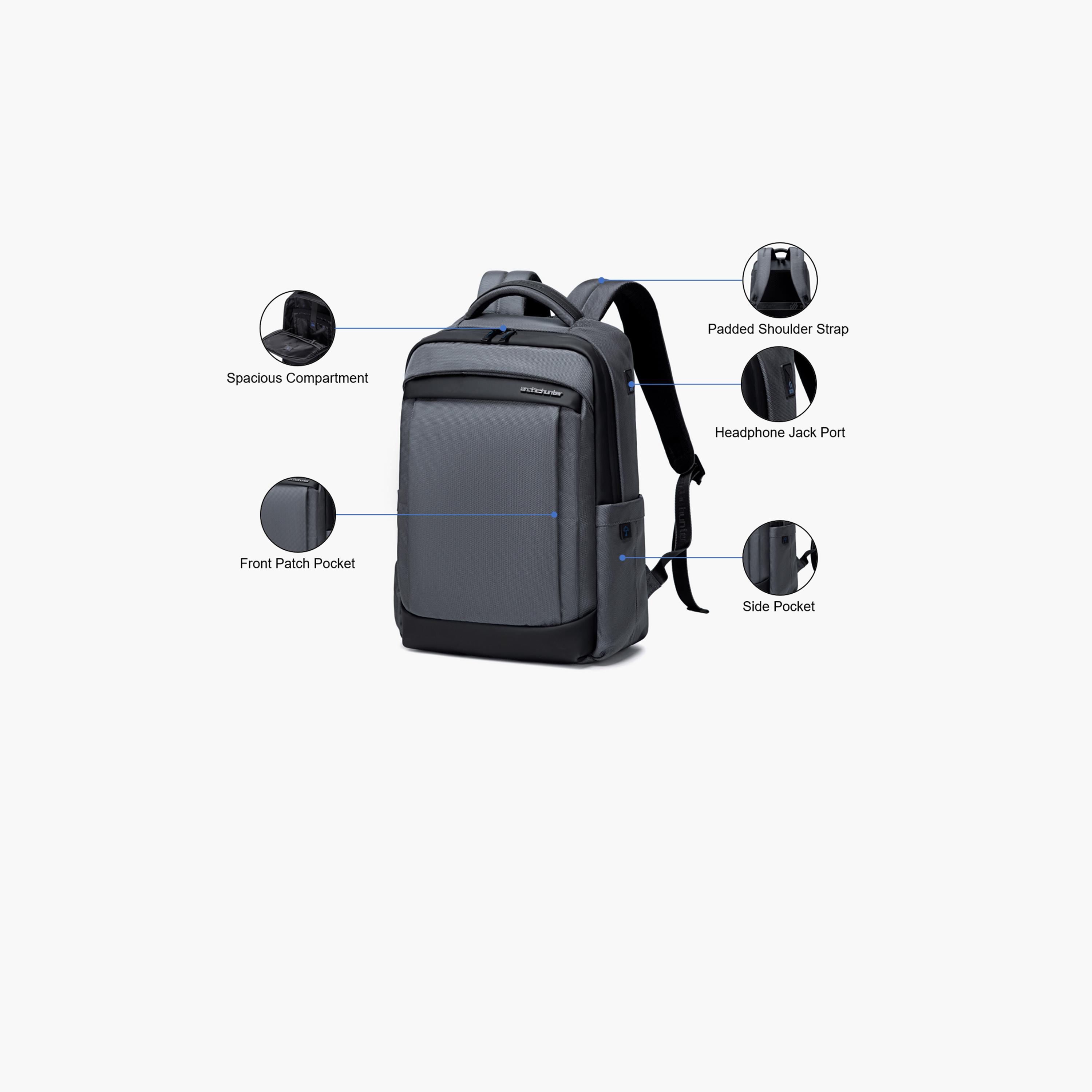 Arctic Hunter 15.6 Inches Laptop Bag Polyester with Built-in USB Port | B00478-travel-luggagesandbags-backpacks-image-3