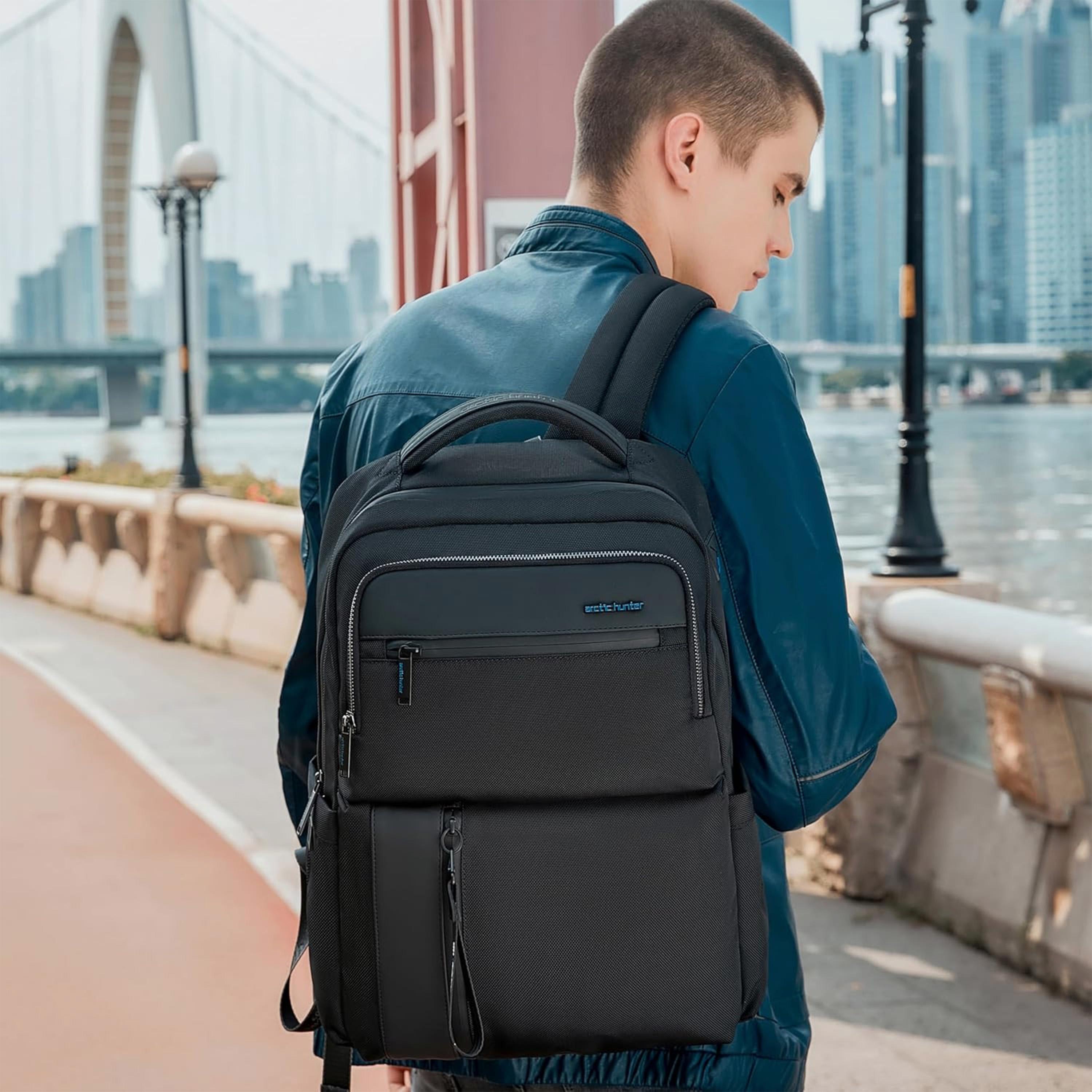 Arctic Hunter 18.5L | 15.6 Inches Laptop Bag Polyester Blend with Multi Compartments and Scratch Resistance | B00477-travel-luggagesandbags-backpacks-image-8