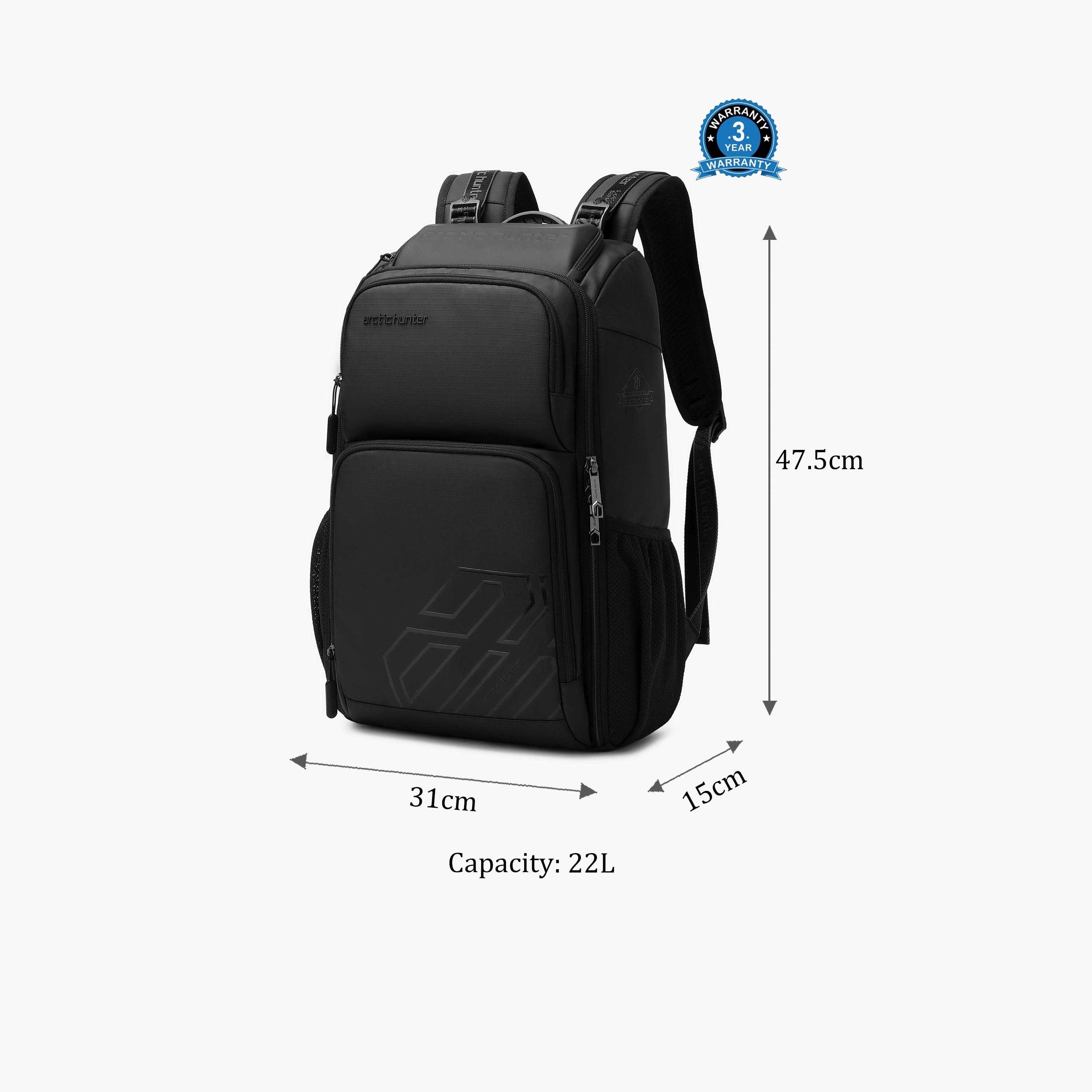 Arctic Hunter 22L | 18 Inches Laptop Bag Polyester Blend with Sunglass Pouch | B00461-travel-luggagesandbags-backpacks-image-2