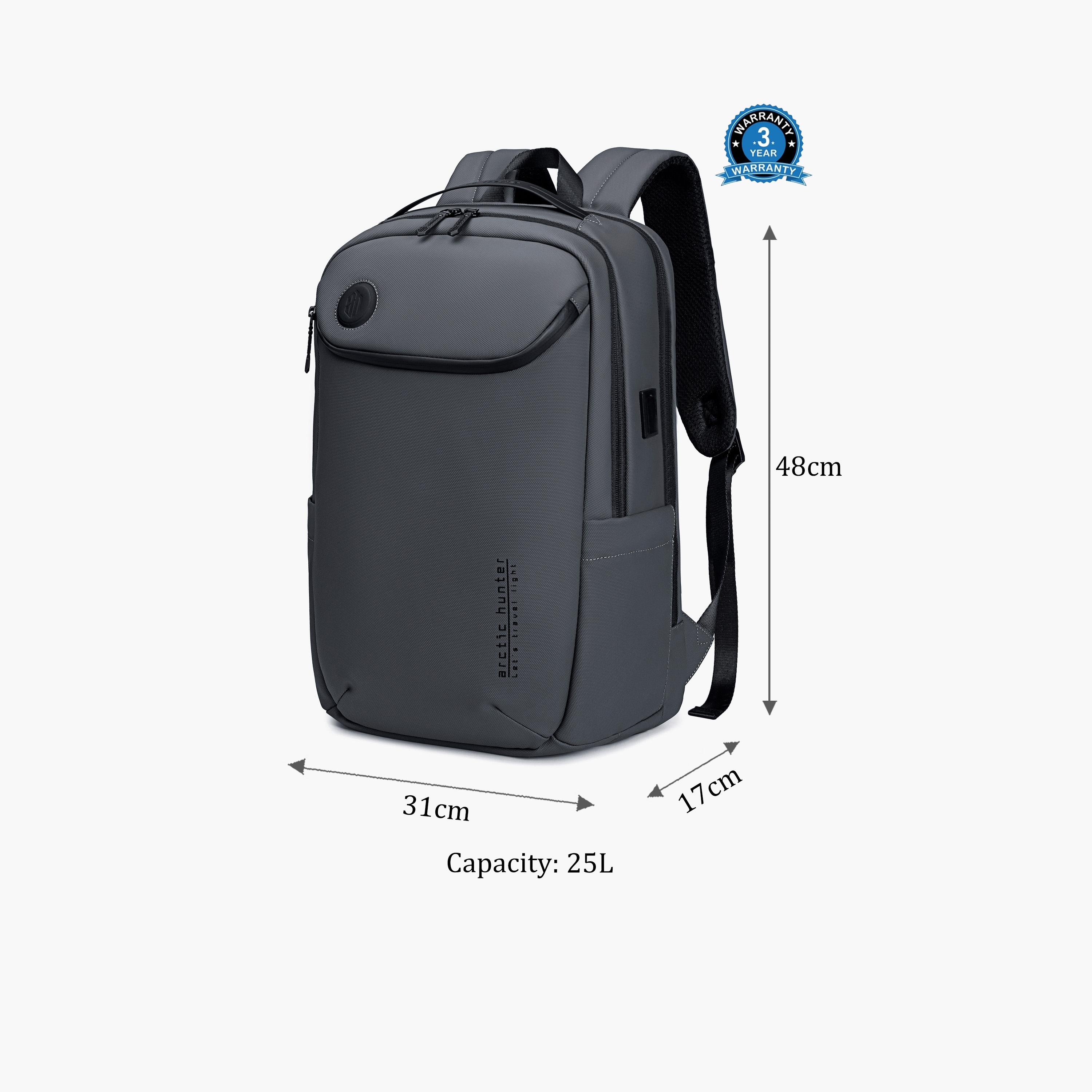 Arctic Hunter 25L | 18.8 Inches Laptop Bag Polyester Blend with Built-in USB/Headphone Port | B00555-travel-luggagesandbags-backpacks-image-2