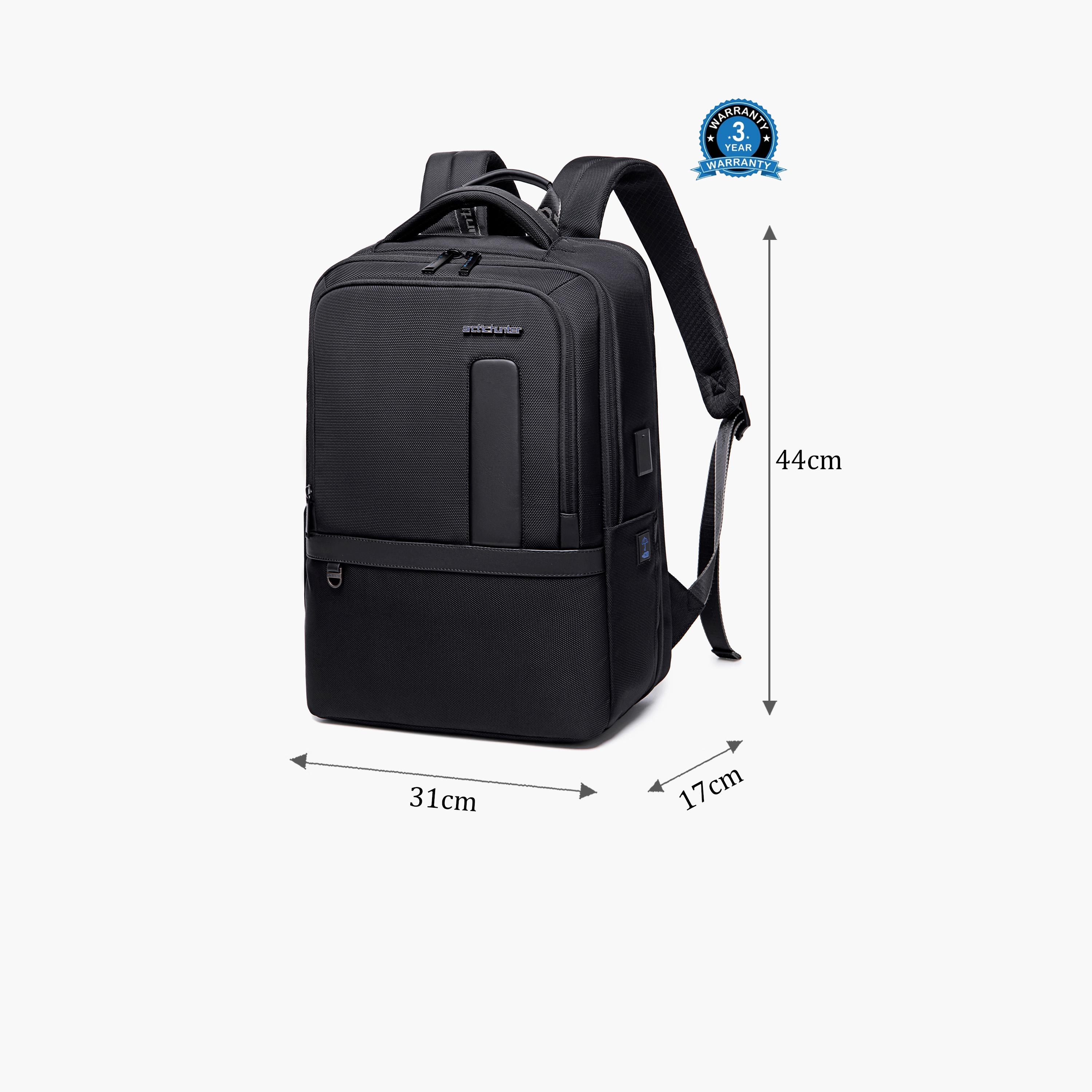 Arctic Hunter 17.3 Inches Laptop Bag Polyester Blend with Built-in USB Port | B00490-travel-luggagesandbags-backpacks-image-2