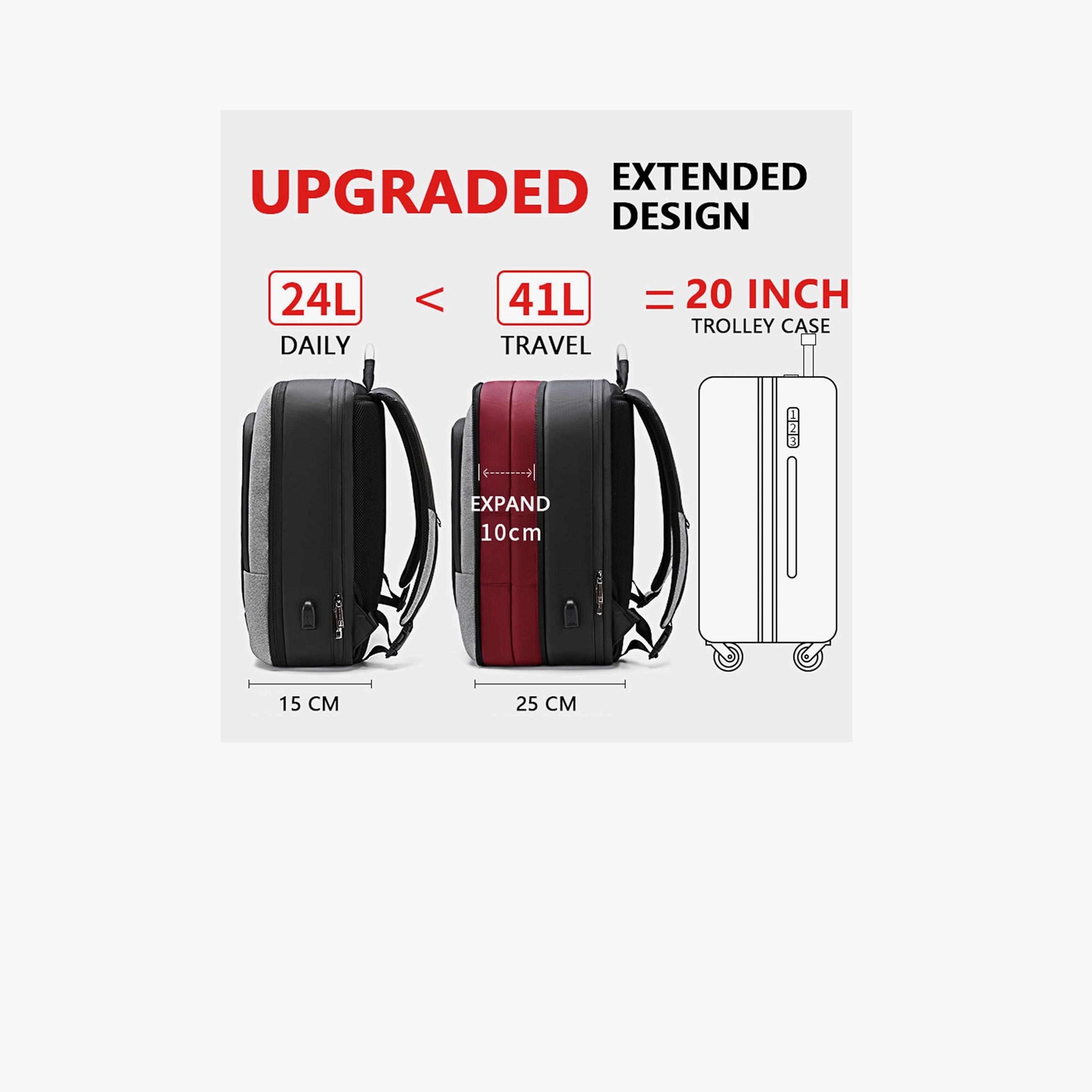 اركتيك هنتر- شنطة كمبيوتر محمول 24 لتر | مقاس 18.5 إنش من البوليستر مع منفذ USB مدمج | B00227 لتر-travel-luggagesandbags-backpacks-image-6