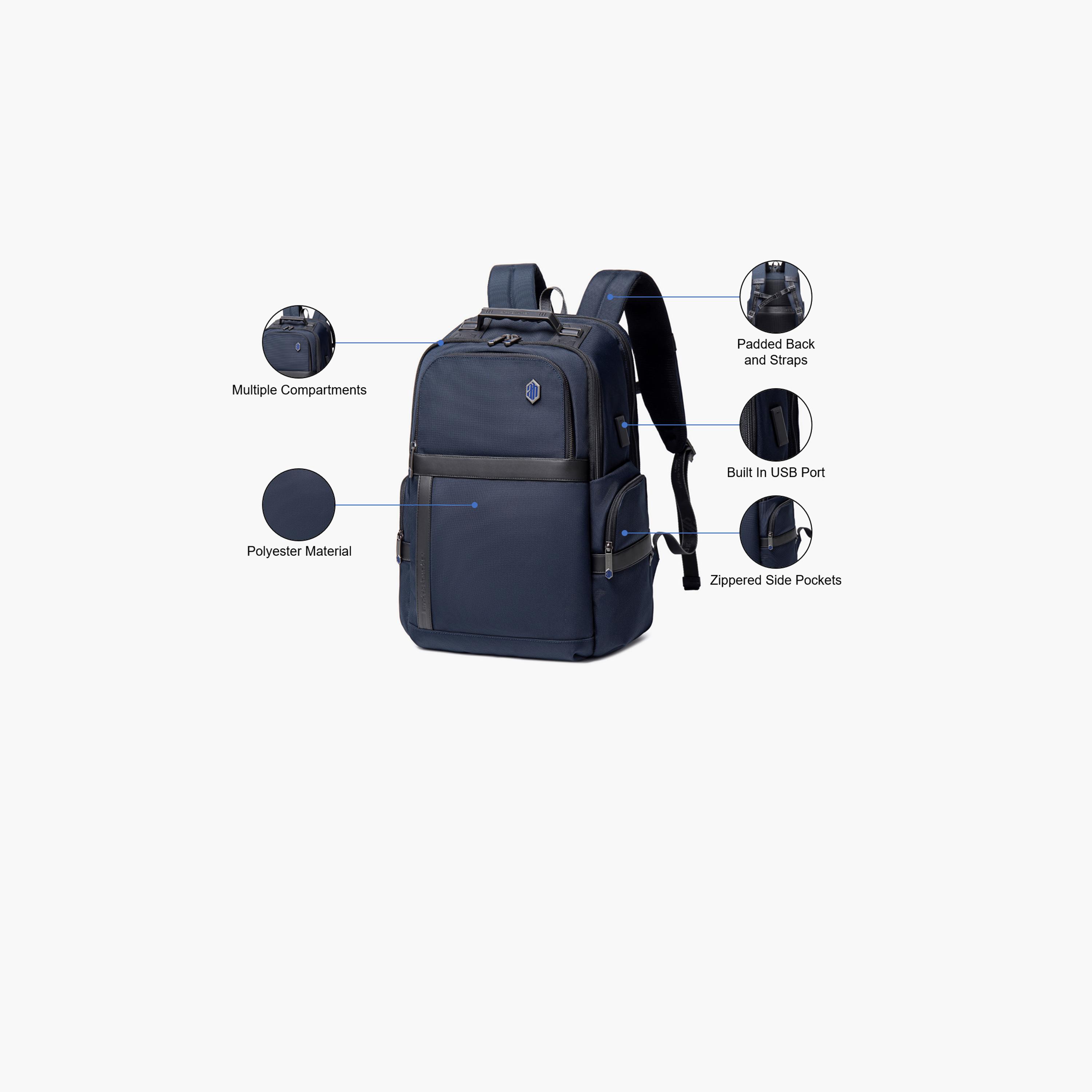 Arctic Hunter 28L | 17 Inches Laptop Bag Polyester Blend with Built-in USB/Headphone Port | B00449-travel-luggagesandbags-backpacks-image-3