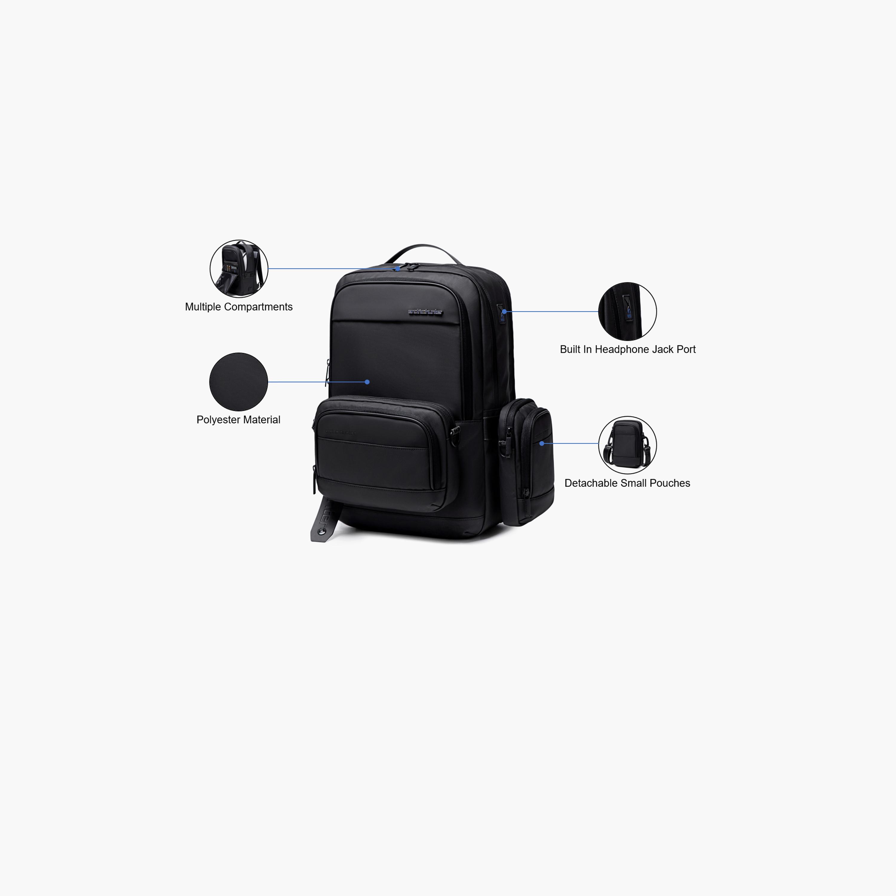 Arctic Hunter 20L | 17.3 Inches Laptop Bag Polyester with Built-in USB Port | B00483-men-bags-image-3