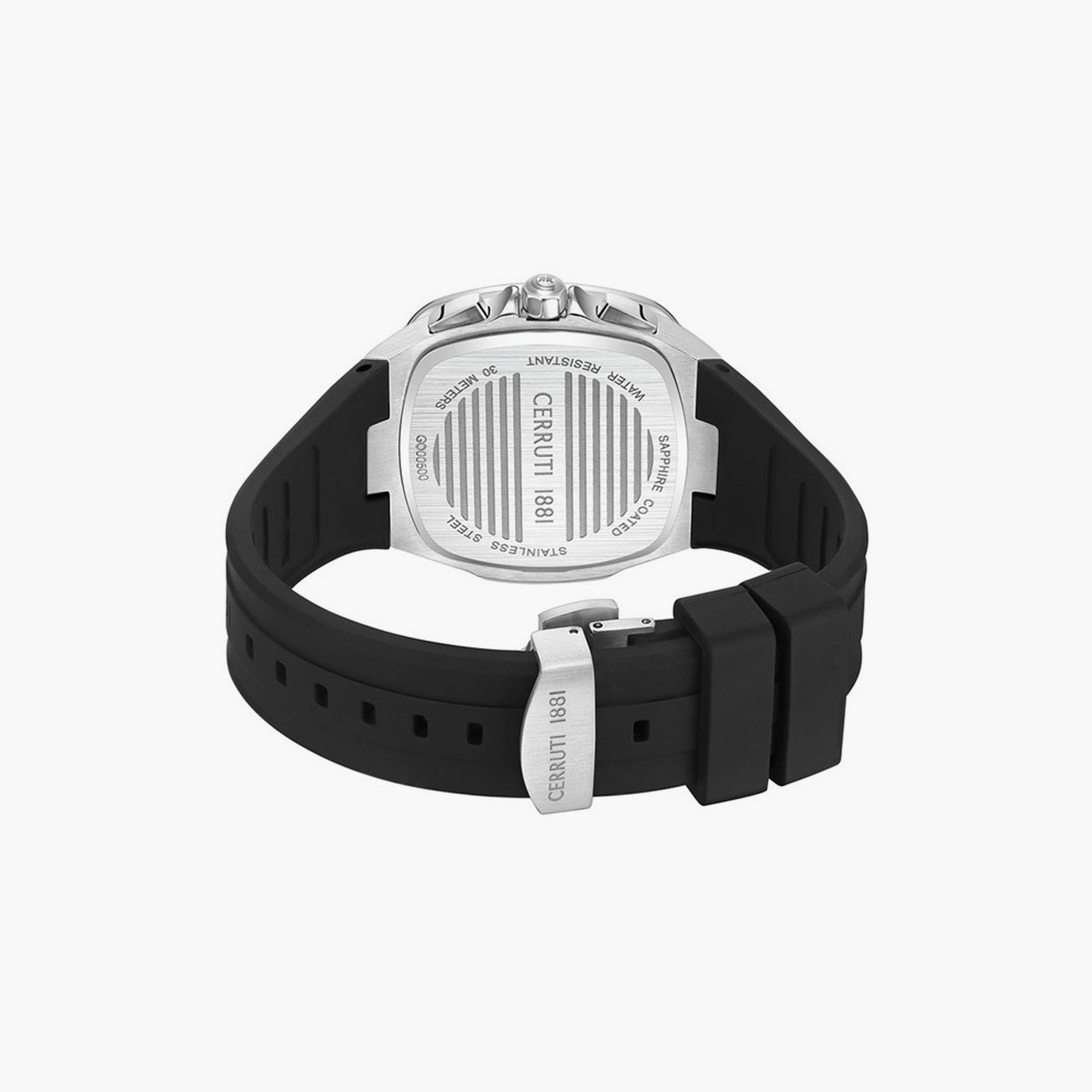 Cerruti 1881 Men's 49 MM Black Chronograph Silicone Watch | CIWGO0050002-men-watchesandjewellery-watches-image-3