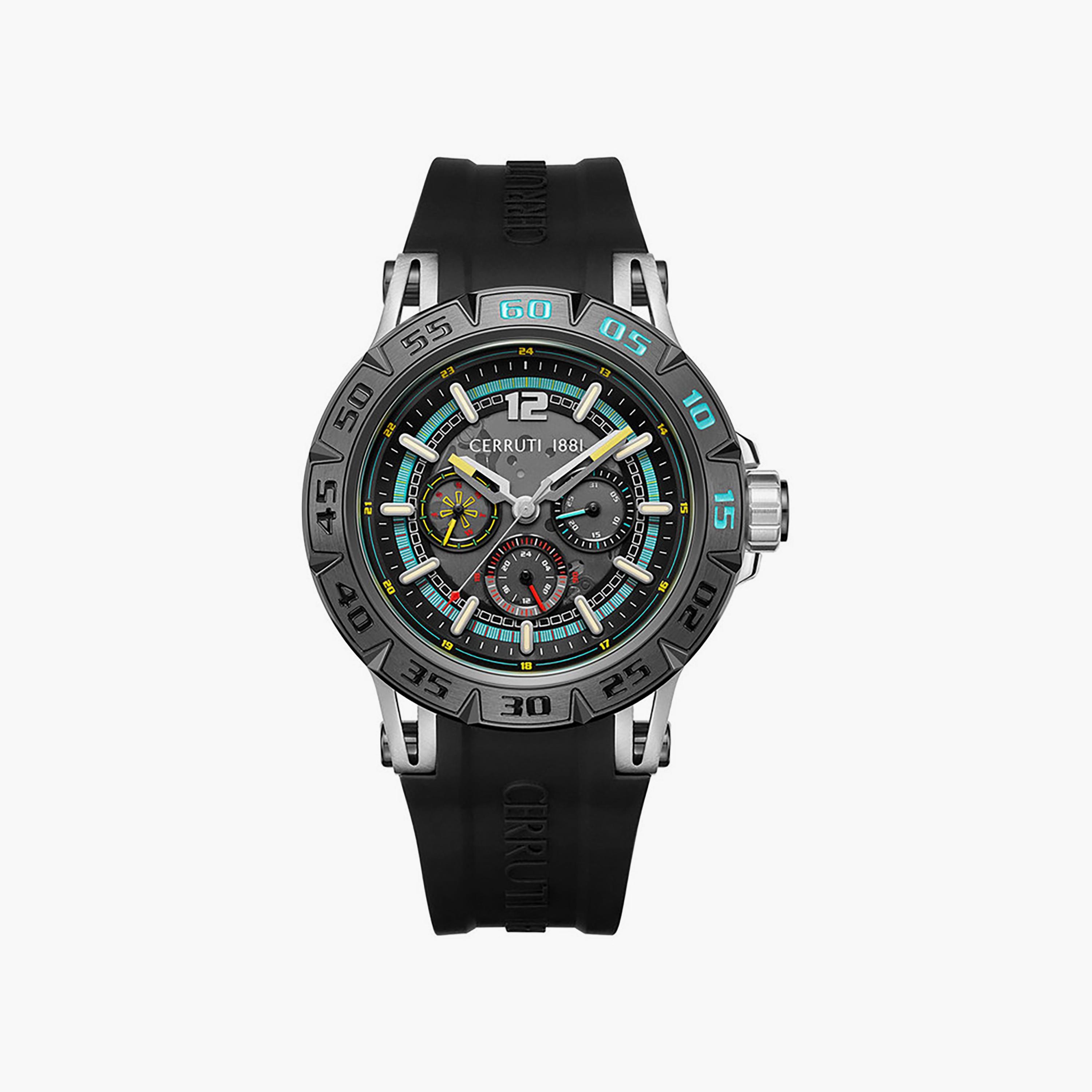 Cerruti 1881 Men's 54 MM Black Analog Silicone Watch | CIWGQ0050301-men-watchesandjewellery-watches-image-1