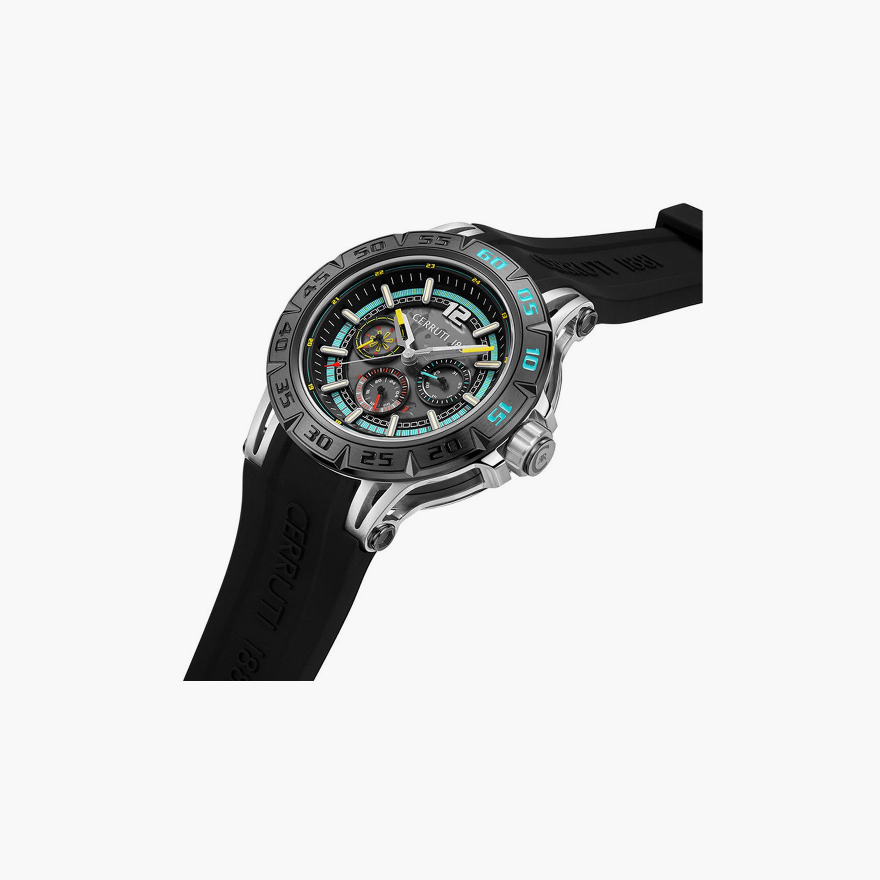 Cerruti 1881 Men's 54 MM Black Analog Silicone Watch | CIWGQ0050301-men-watchesandjewellery-watches-image-2